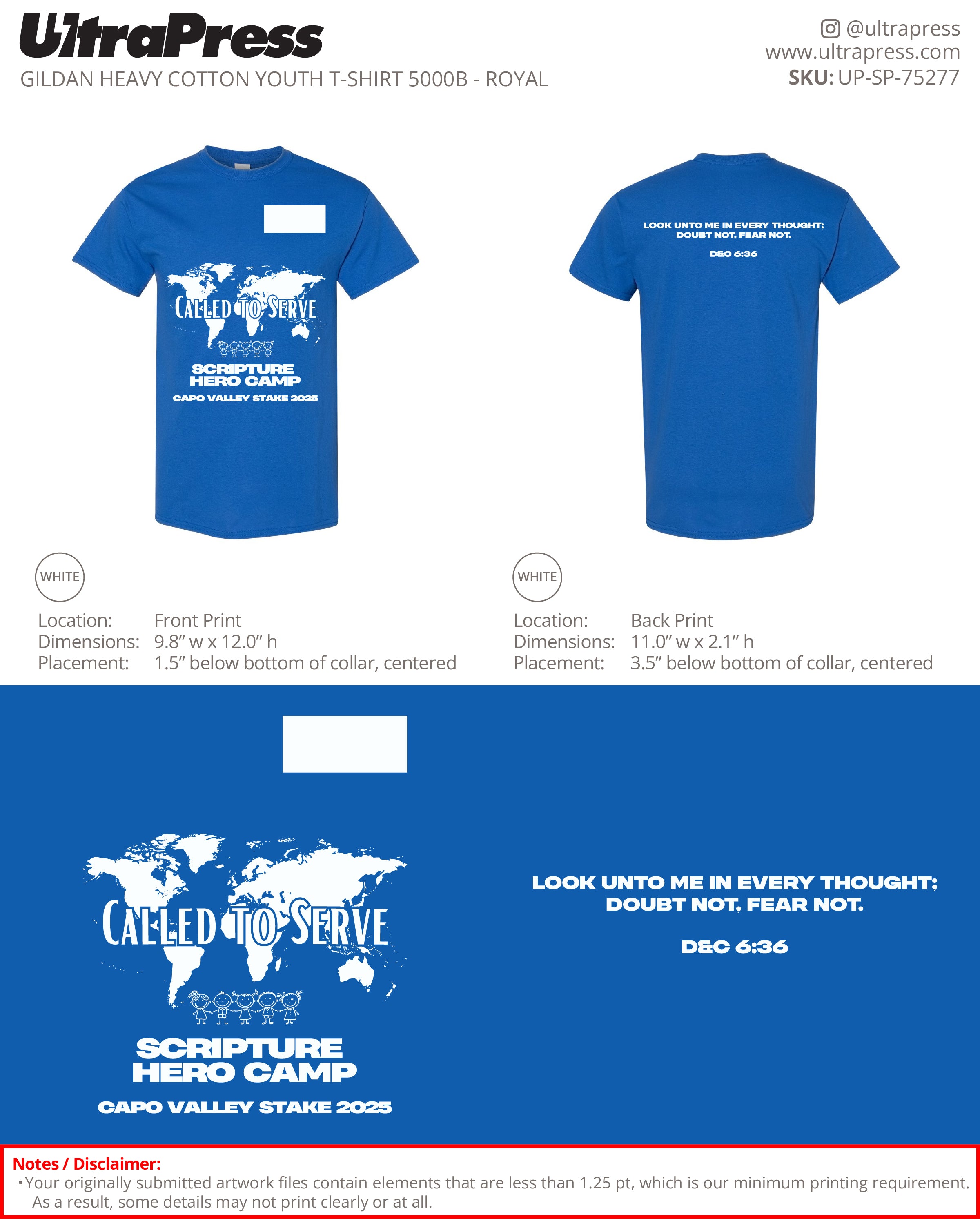 UP-SP-75277 Called to Serve Scripture Hero Camp - Lexy Rinner 100 Min Qty (Bulk)