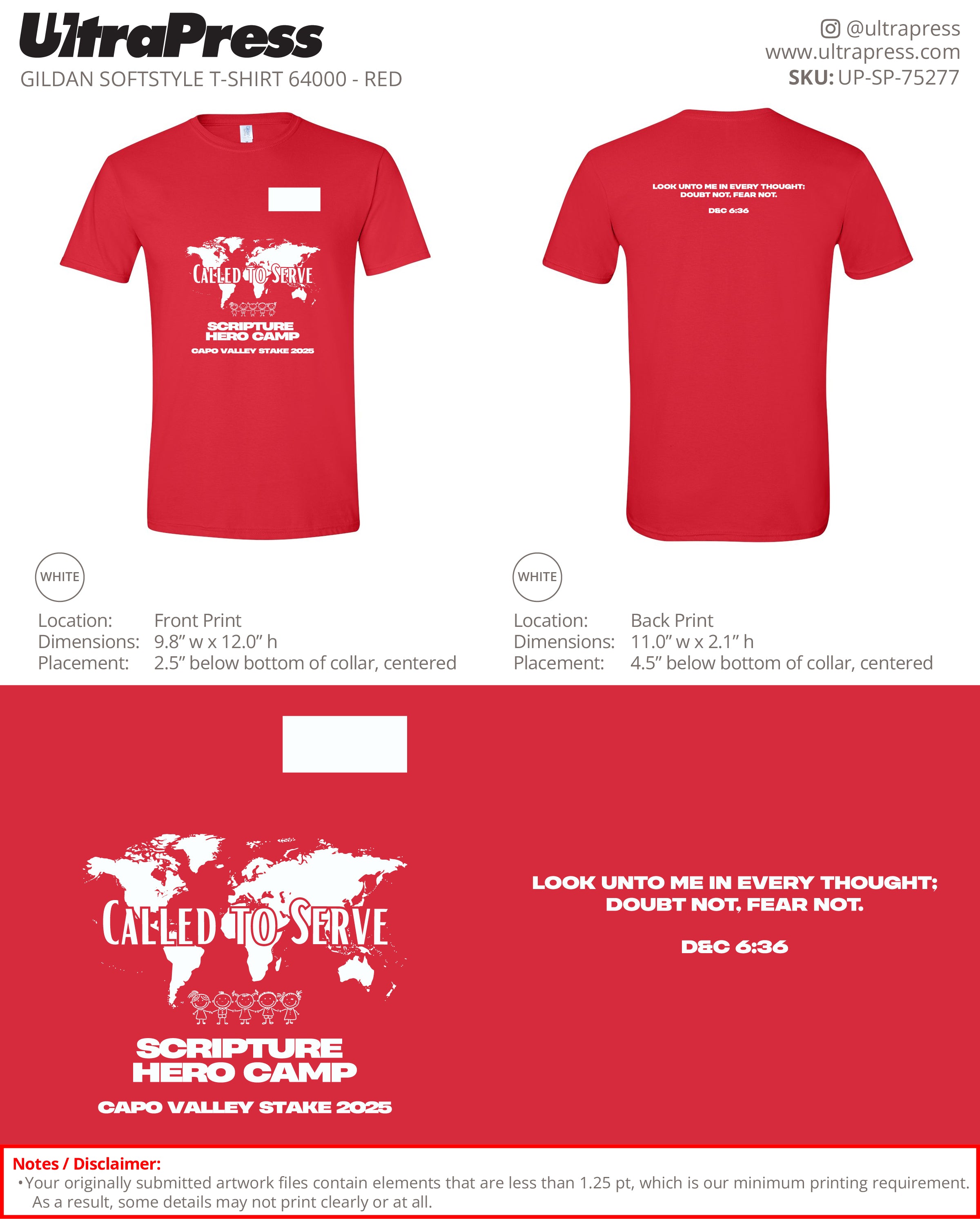 UP-SP-75277 Called to Serve Scripture Hero Camp - Lexy Rinner 100 Min Qty (Bulk)