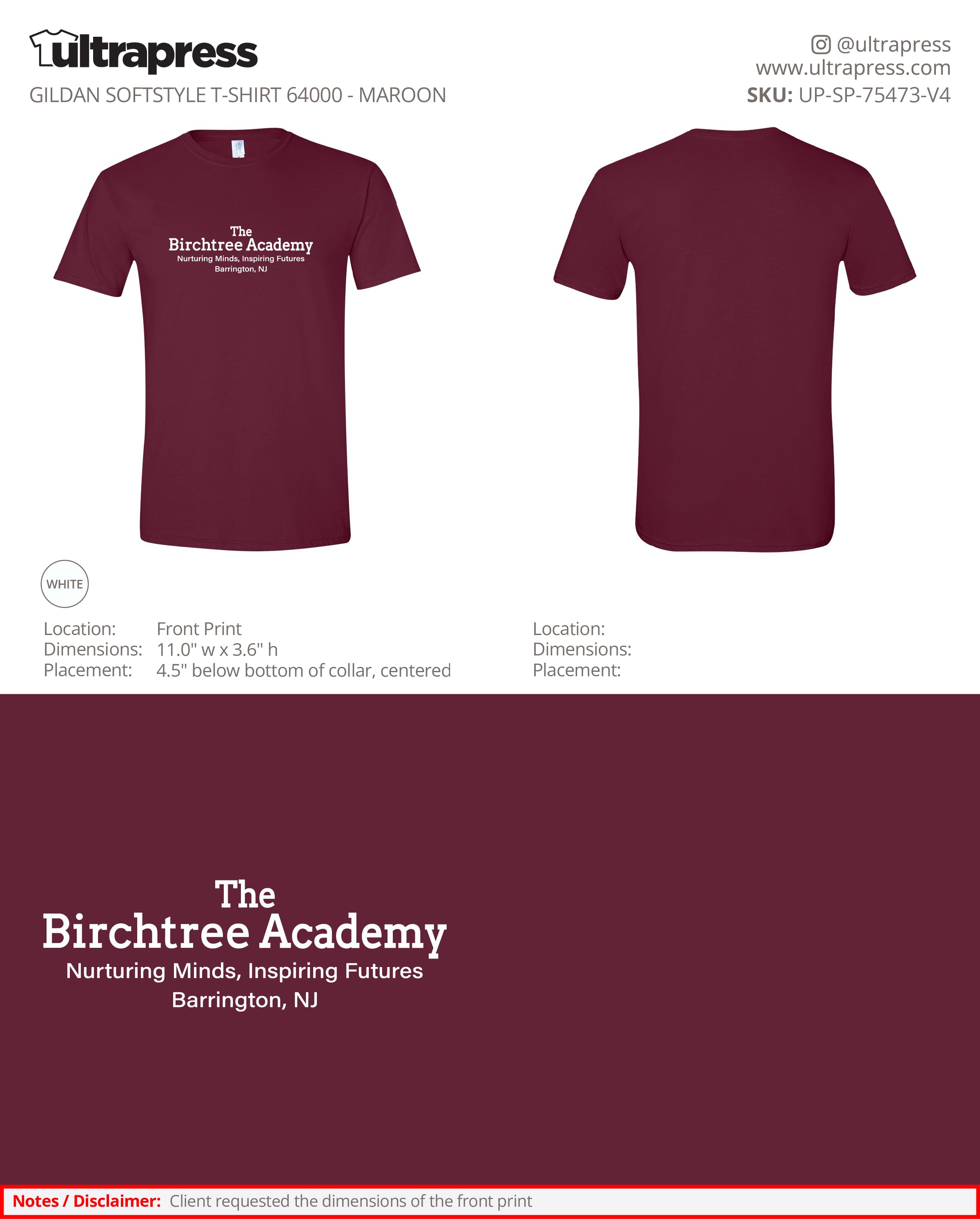 UP-SP-75473 The Birchtree Academy - Christine Silvanio - 29 Min Qty (Bulk)