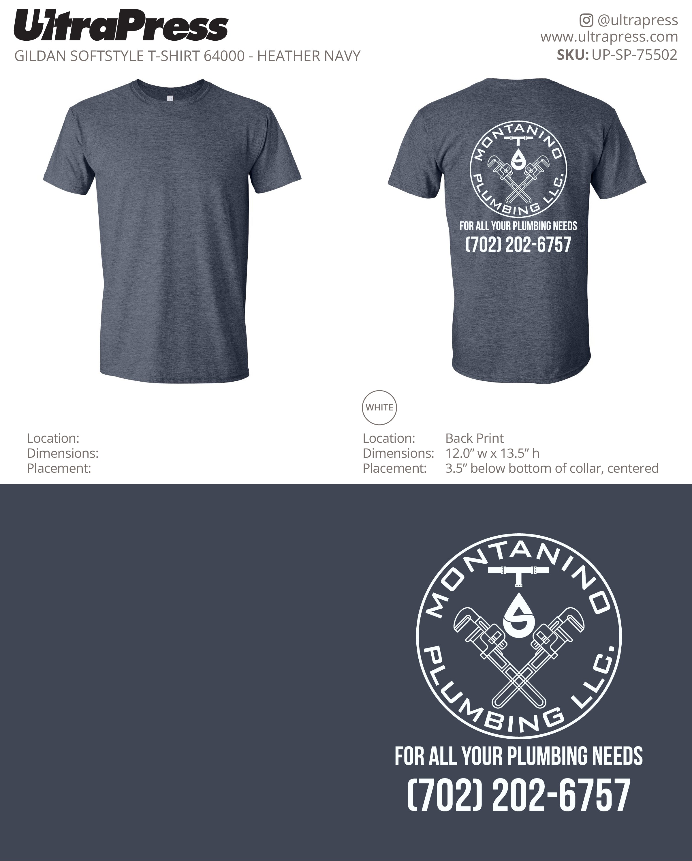 UP-SP-75502 Montanino Plumbing LLC - Silvia 100 Min Qty (Bulk)