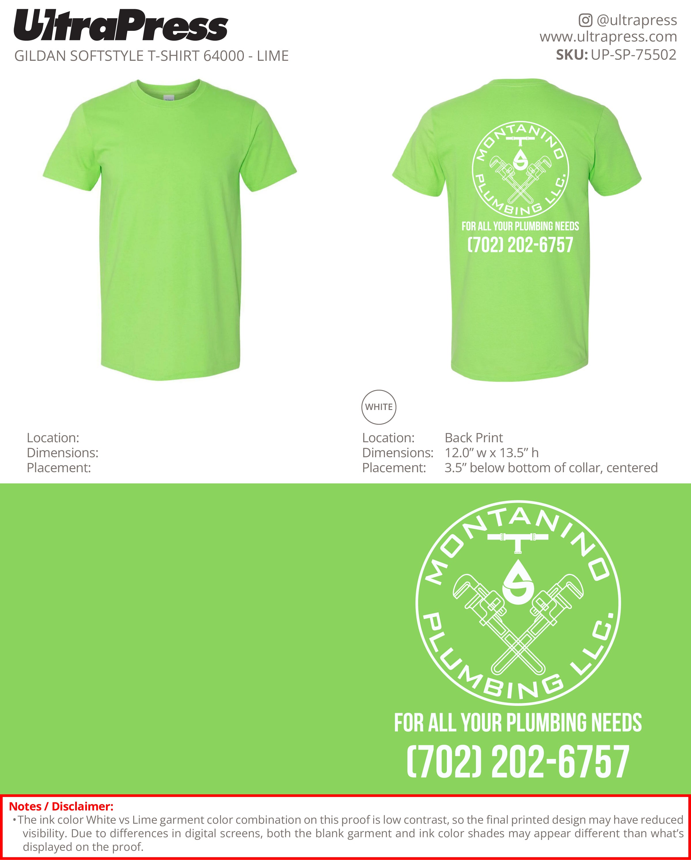 UP-SP-75502 Montanino Plumbing LLC - Silvia 100 Min Qty (Bulk)