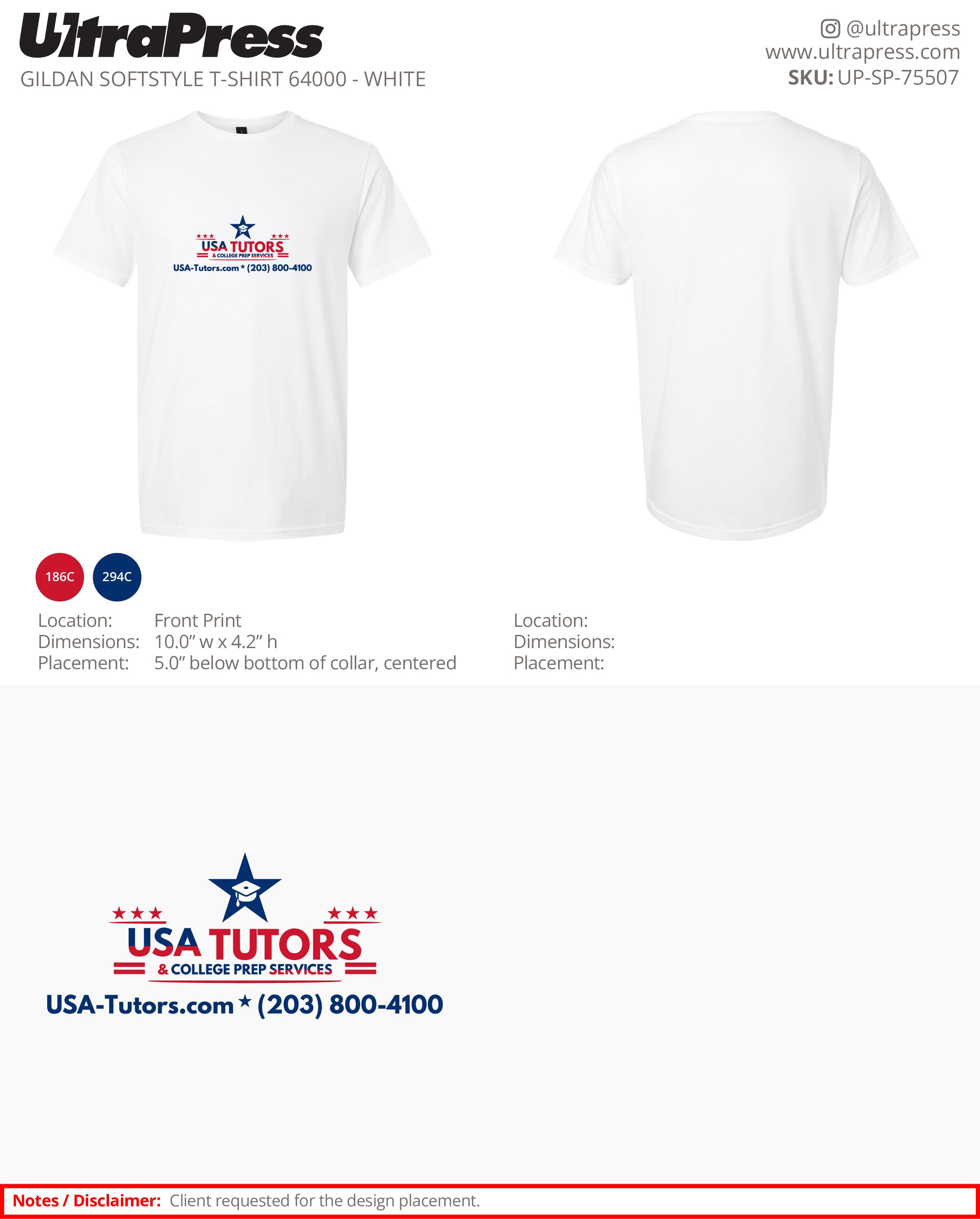 UP-SP-75507 USA Tutors - Debbie Malewicki 100 Min Qty (Bulk)