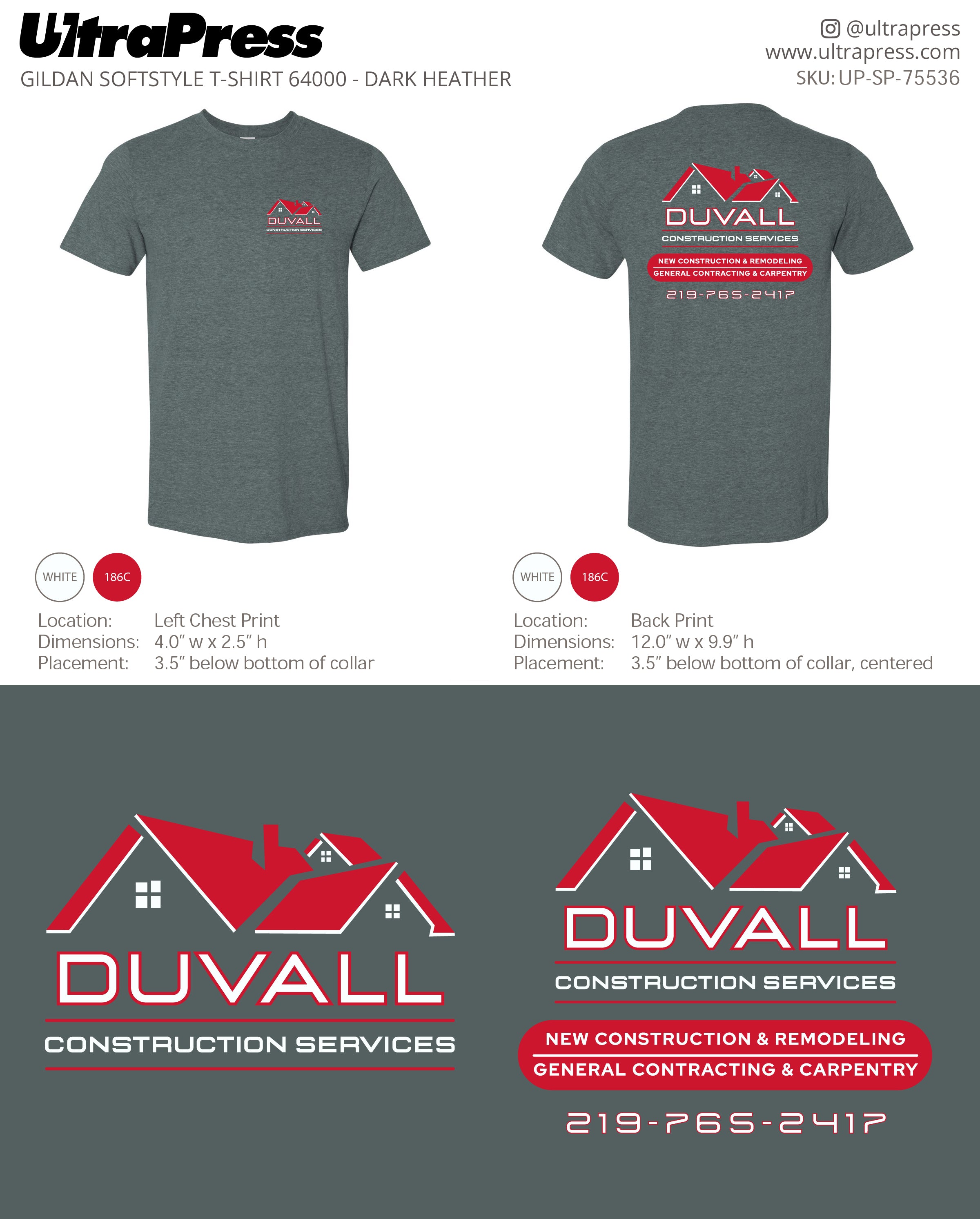 UP-SP-75536 Duvall Construction Services - Logan Duvall 100 Pieces Package (Bulk)