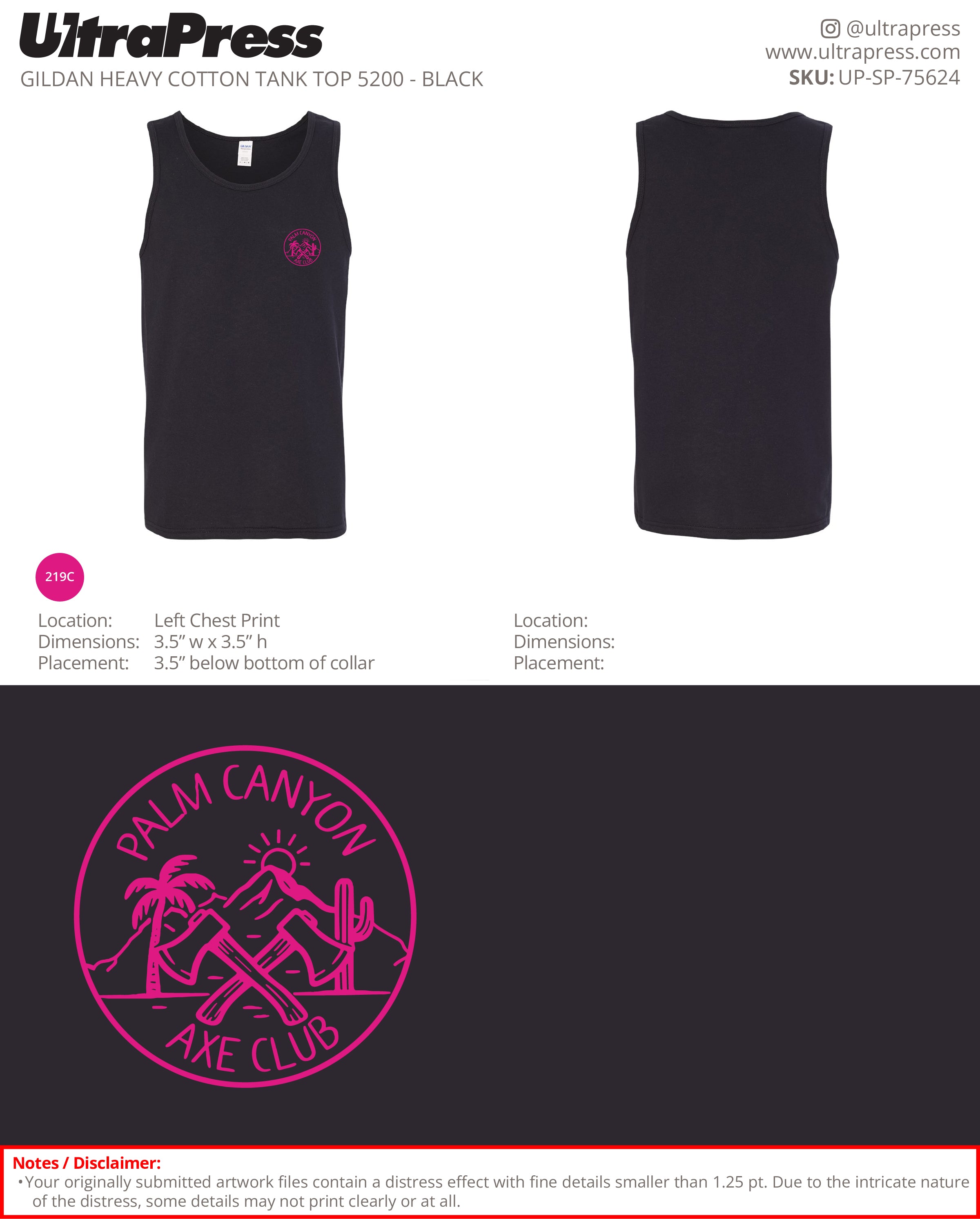 UP-SP-75624 Palm Canyon Pink Logo (Tank) - Brett 72 Min Qty (Bulk)