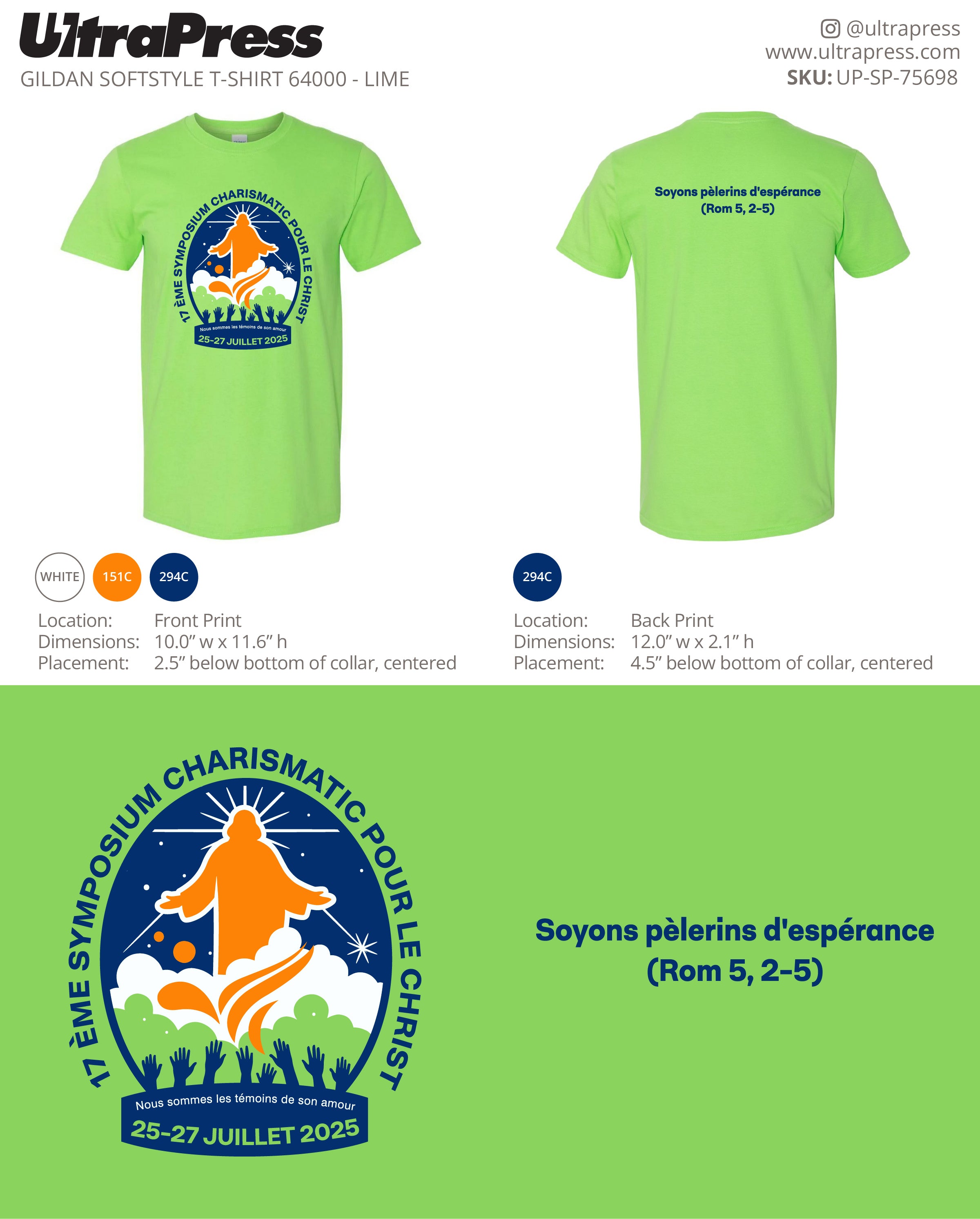 UP-SP-75698 17 ÈME SYMPOSIUM CHARISMATIQUE POUR LE CHRIST Design 2 - Emmanuelle Renelique 100 Min Qty (Bulk)