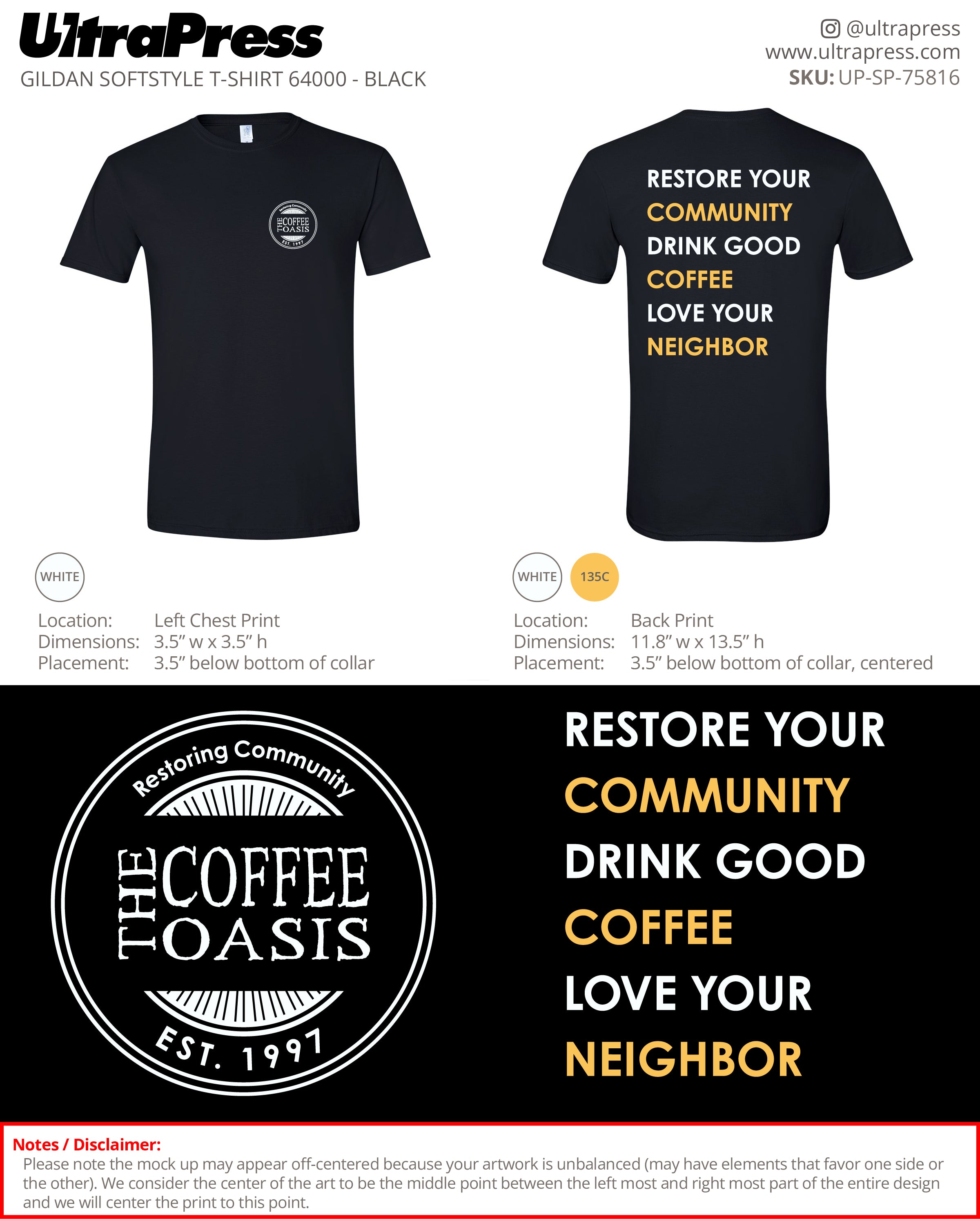 UP-SP-75816 The Coffee Oasis - Chanel Riggle 100 Min Qty (Bulk)