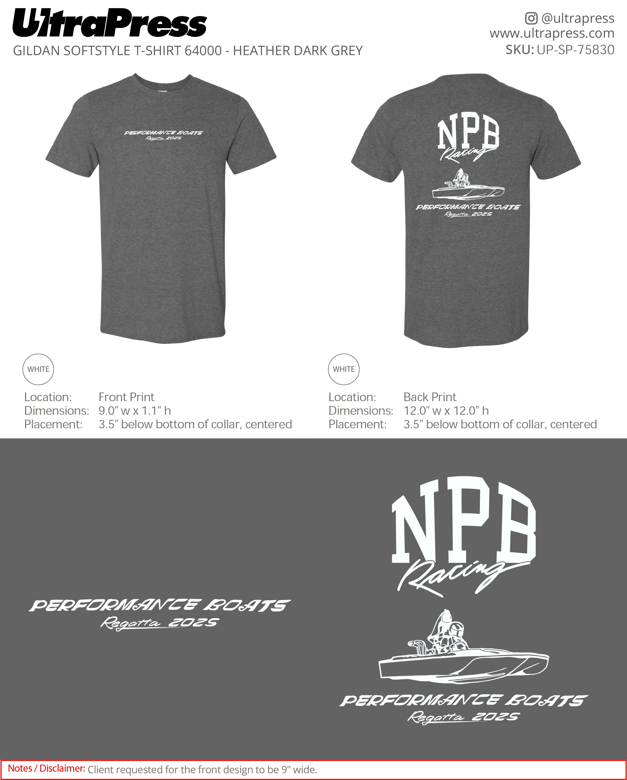 UP-SP-75830 NPB Racing - John Griggs 100 Min Qty (Bulk)