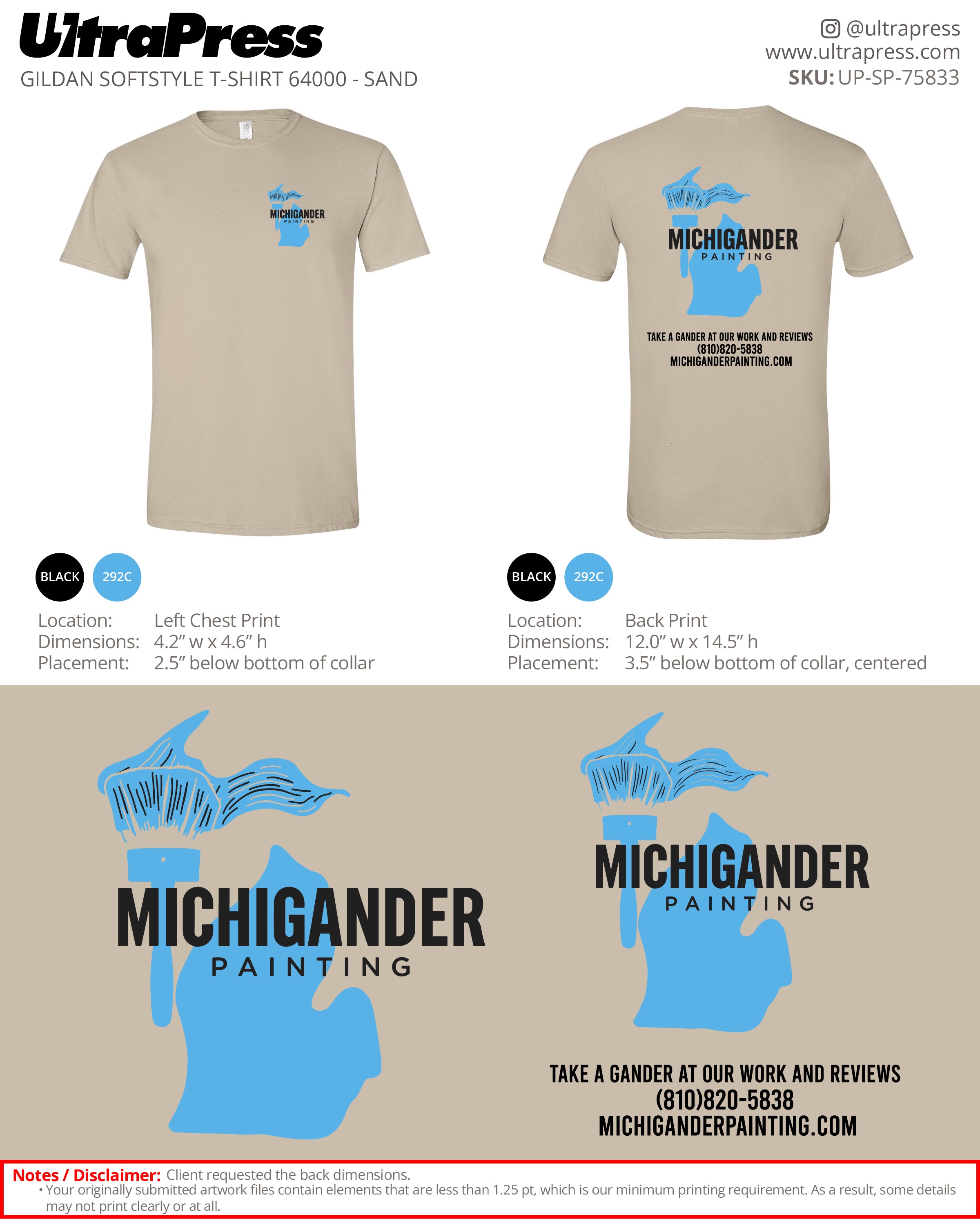 UP-SP-75833 Michigander Painting - Justin VanBuskirk 100 Pieces Package (Bulk)