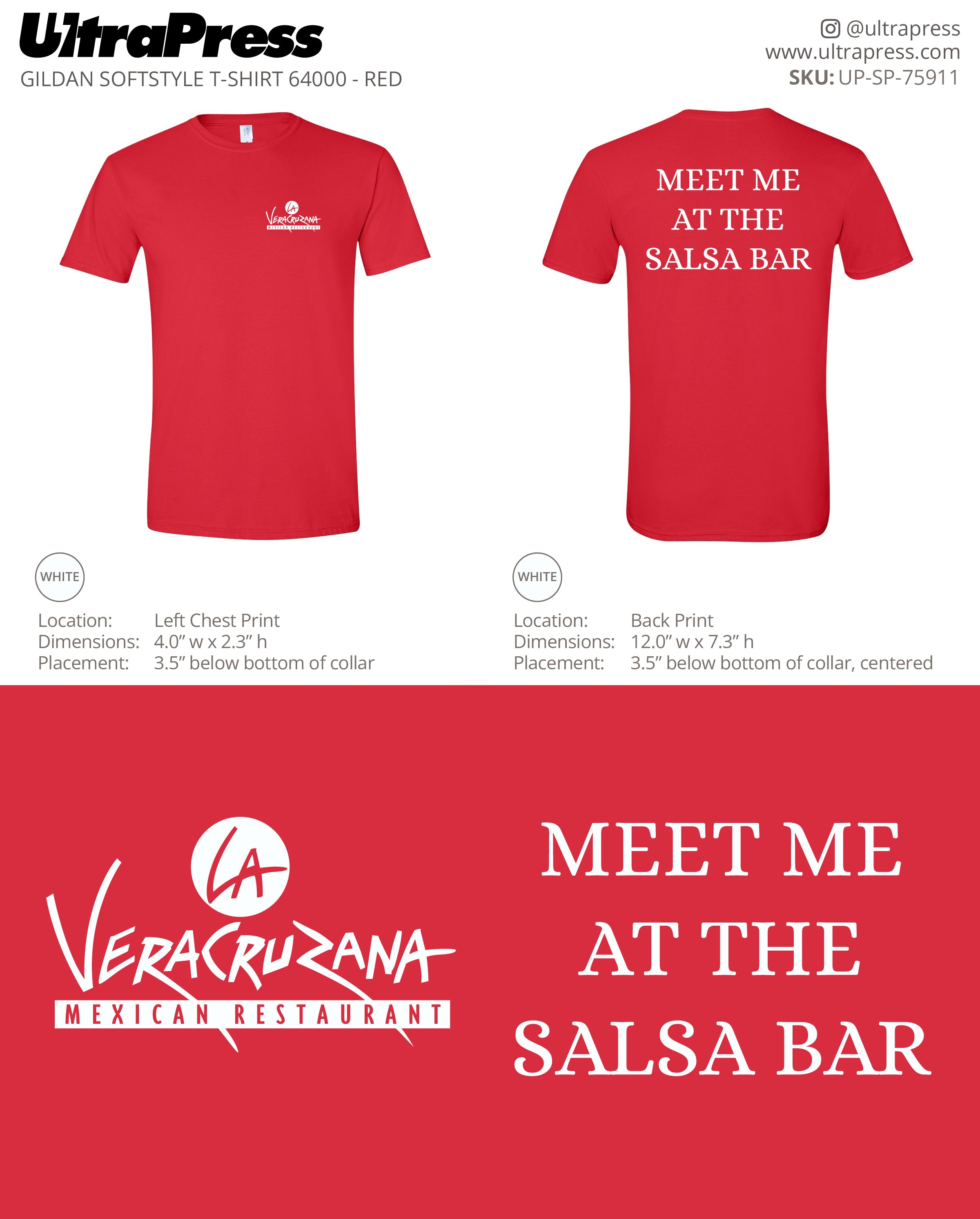 UP-SP-75911 La Veracruzana Mexican Restaurant - Sunia Hood 100 Min Qty (Bulk)