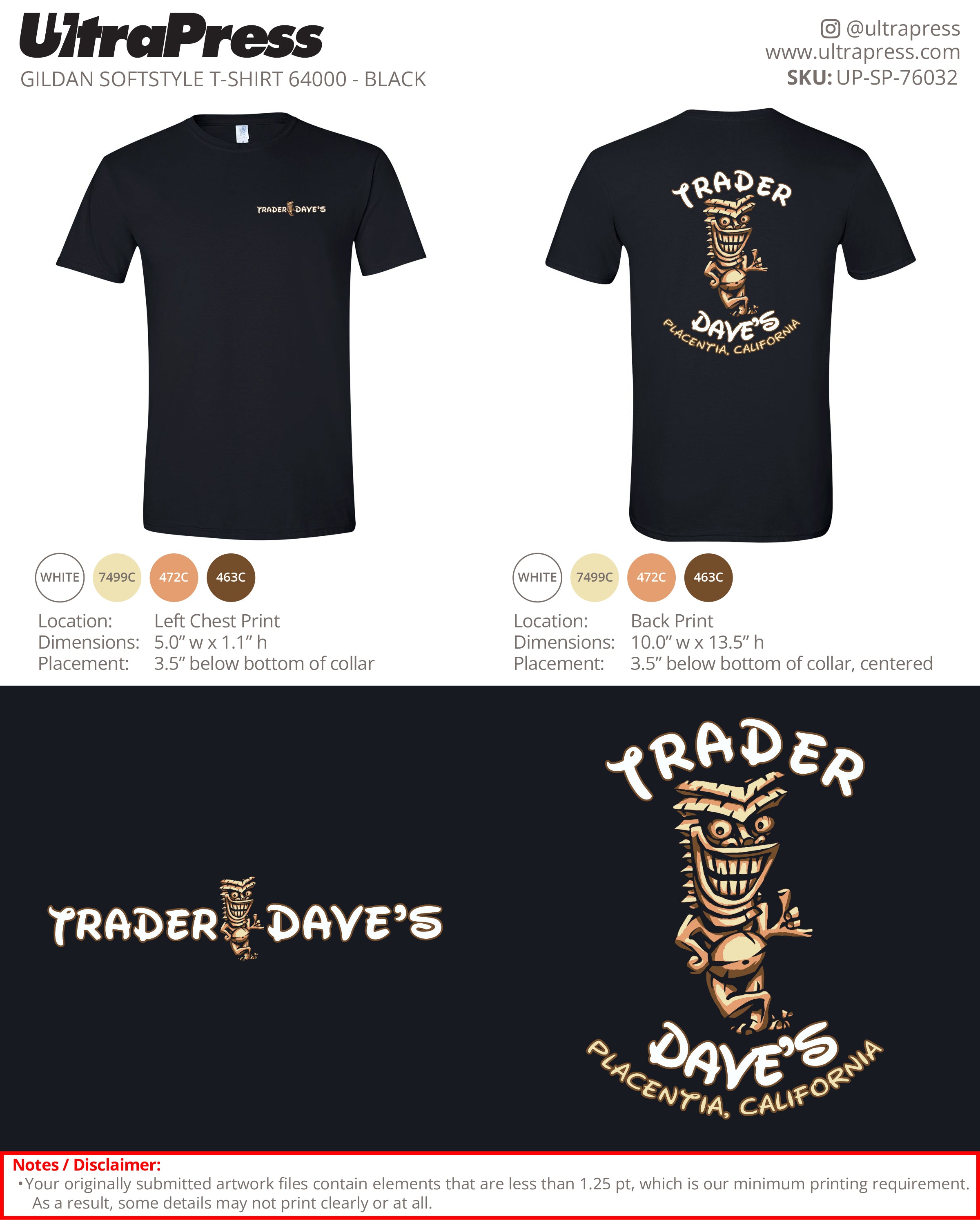 UP-SP-76032 Trader Dave's - David Condon 100 Min Qty (Bulk)