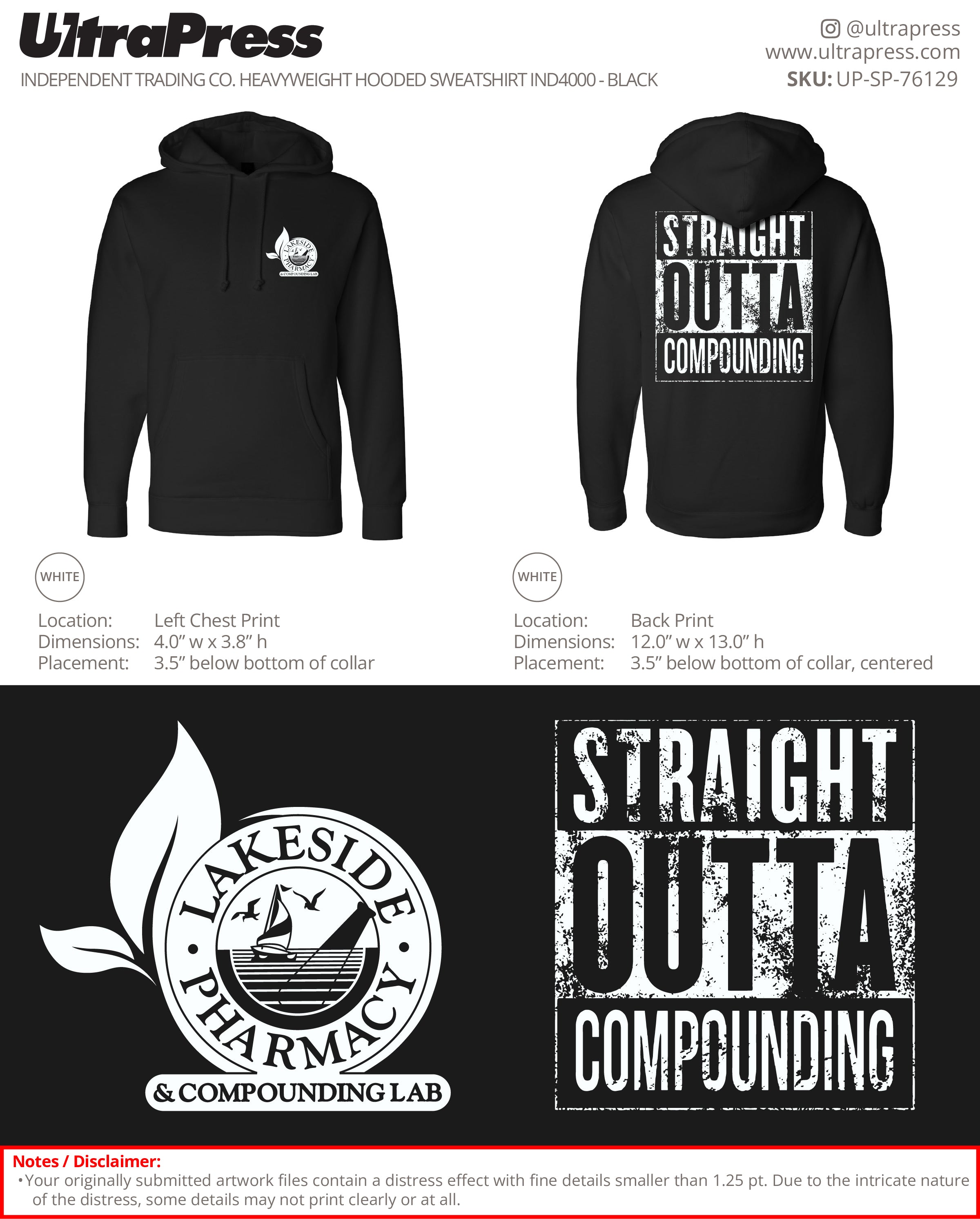 UP-SP-76129 Straight Outta Compounding Hoodies - Apollon Constantinides 24 Min Qty (Bulk)
