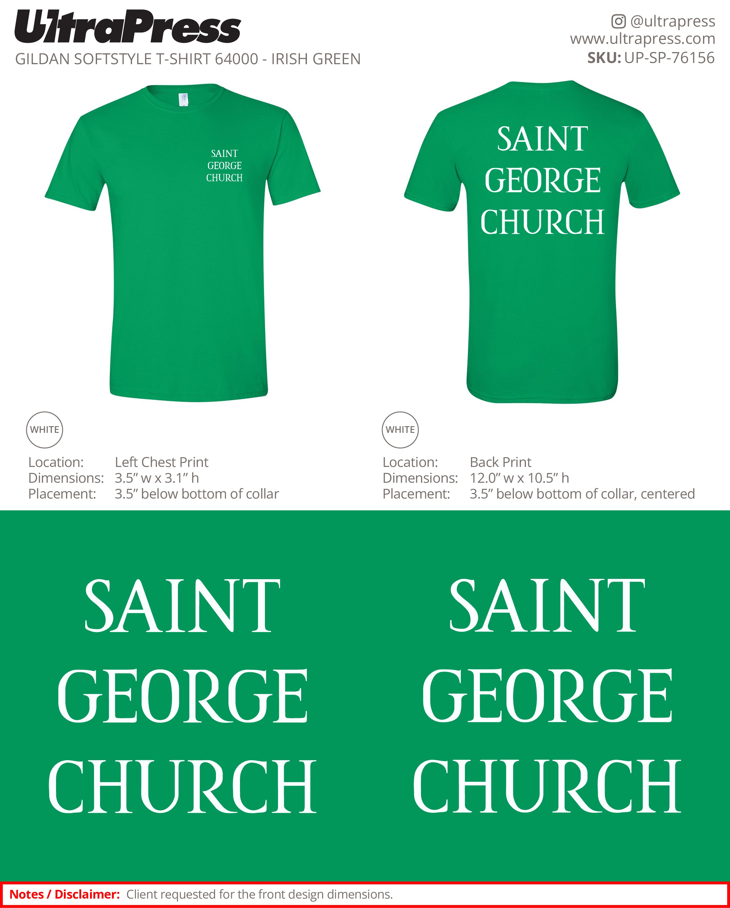 UP-SP-76156 St. George Church - Heather Stanley 100 Min Qty (Bulk)