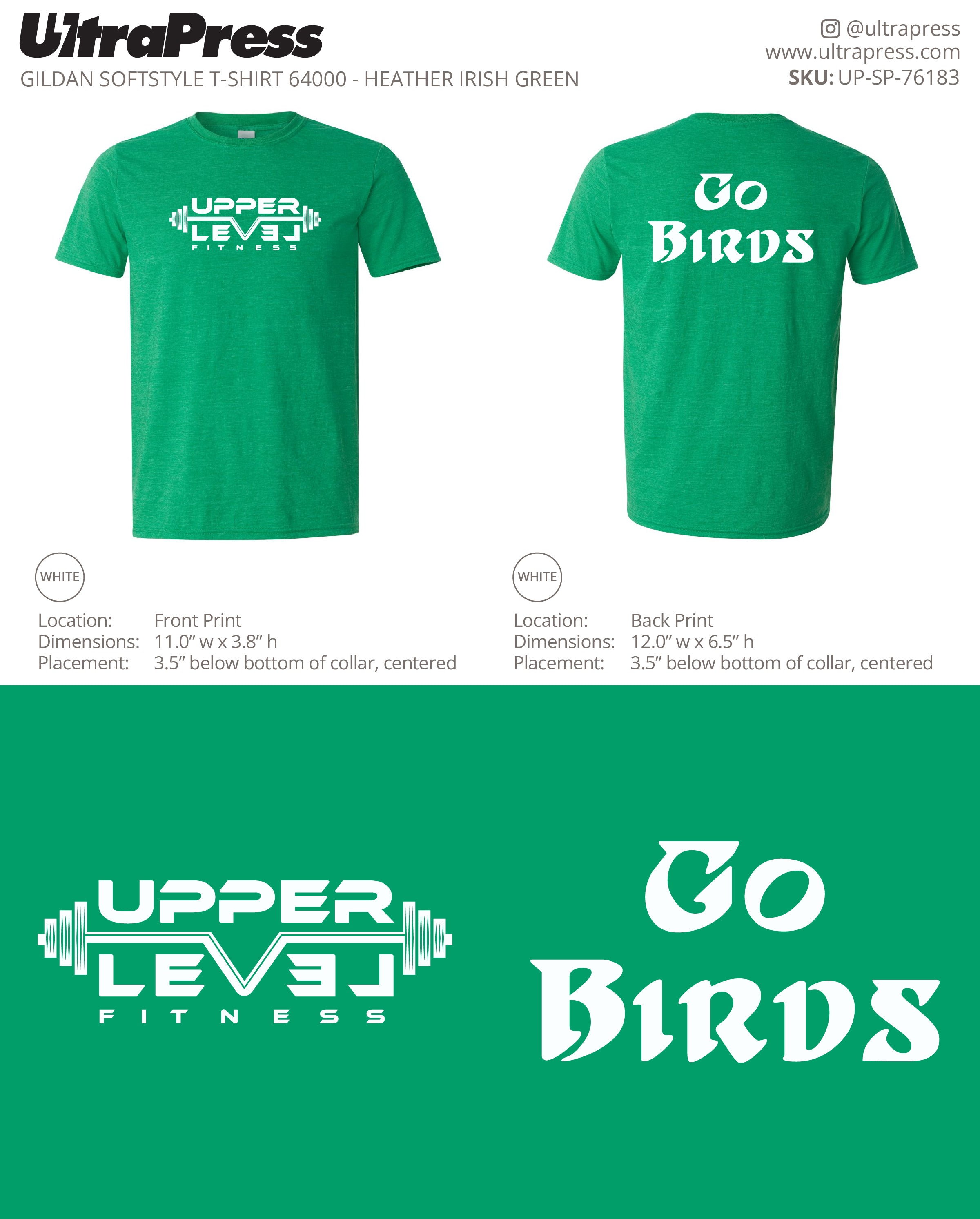 UP-SP-76183 Upper Level Go Birds - Tiffany Belo 100 Min Qty (Bulk)