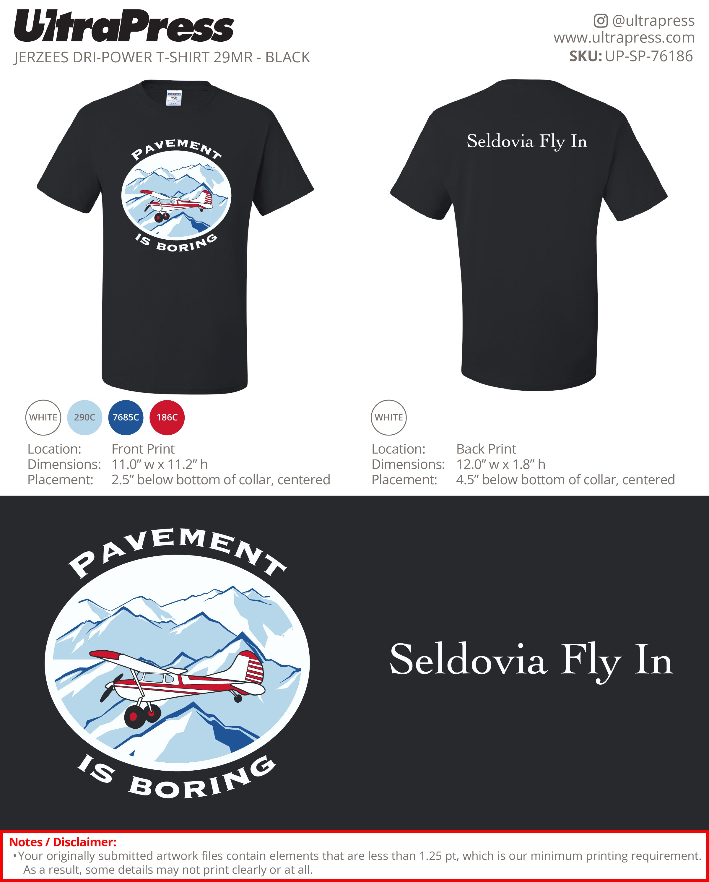 UP-SP-76186 Pavement Is Boring - Stephanie Blanchard 100 Min Qty (Bulk)