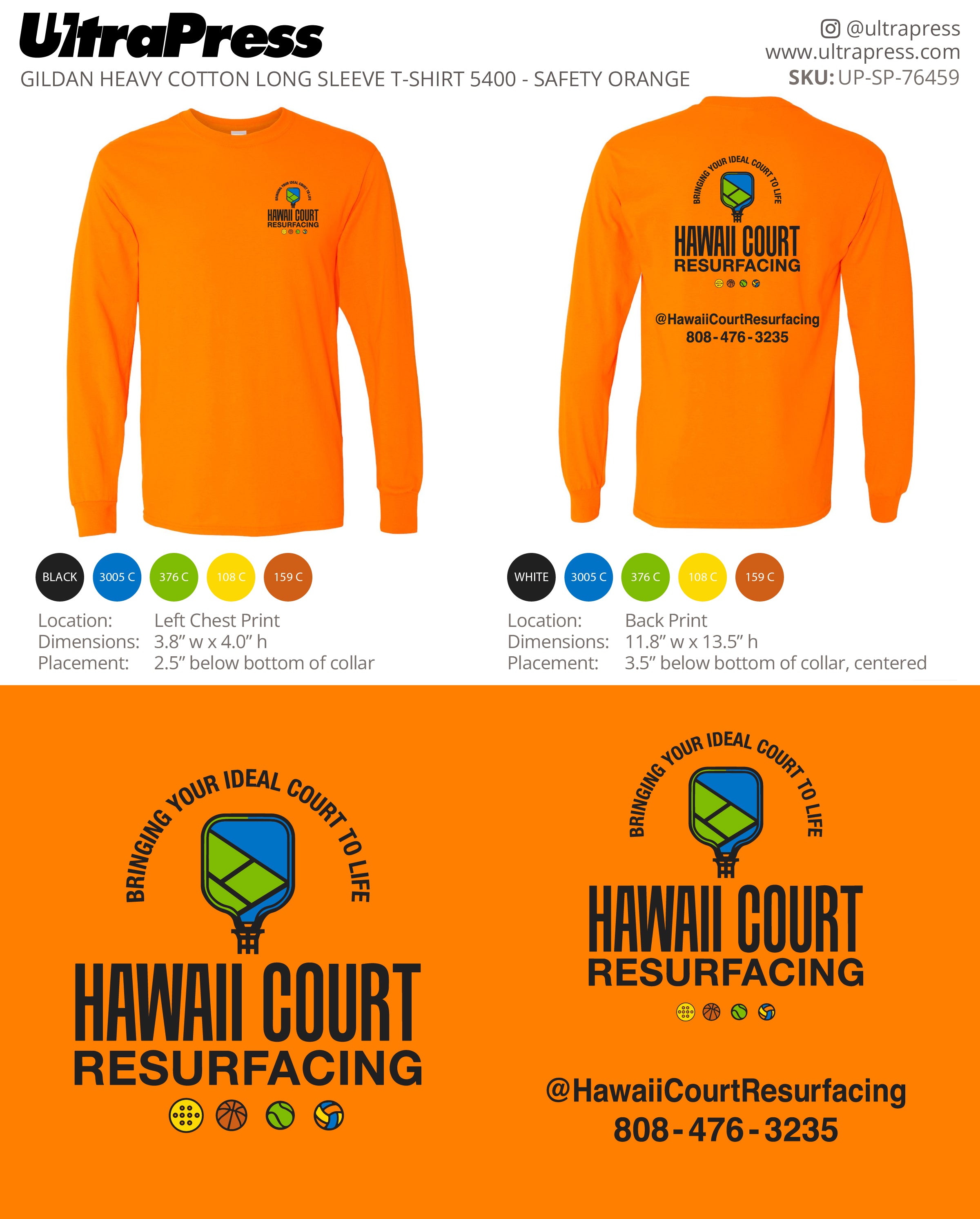 UP-SP-76459 Jose Andre Tapia - Hawaii Court Resurfacing 48 Min Qty (Bulk)