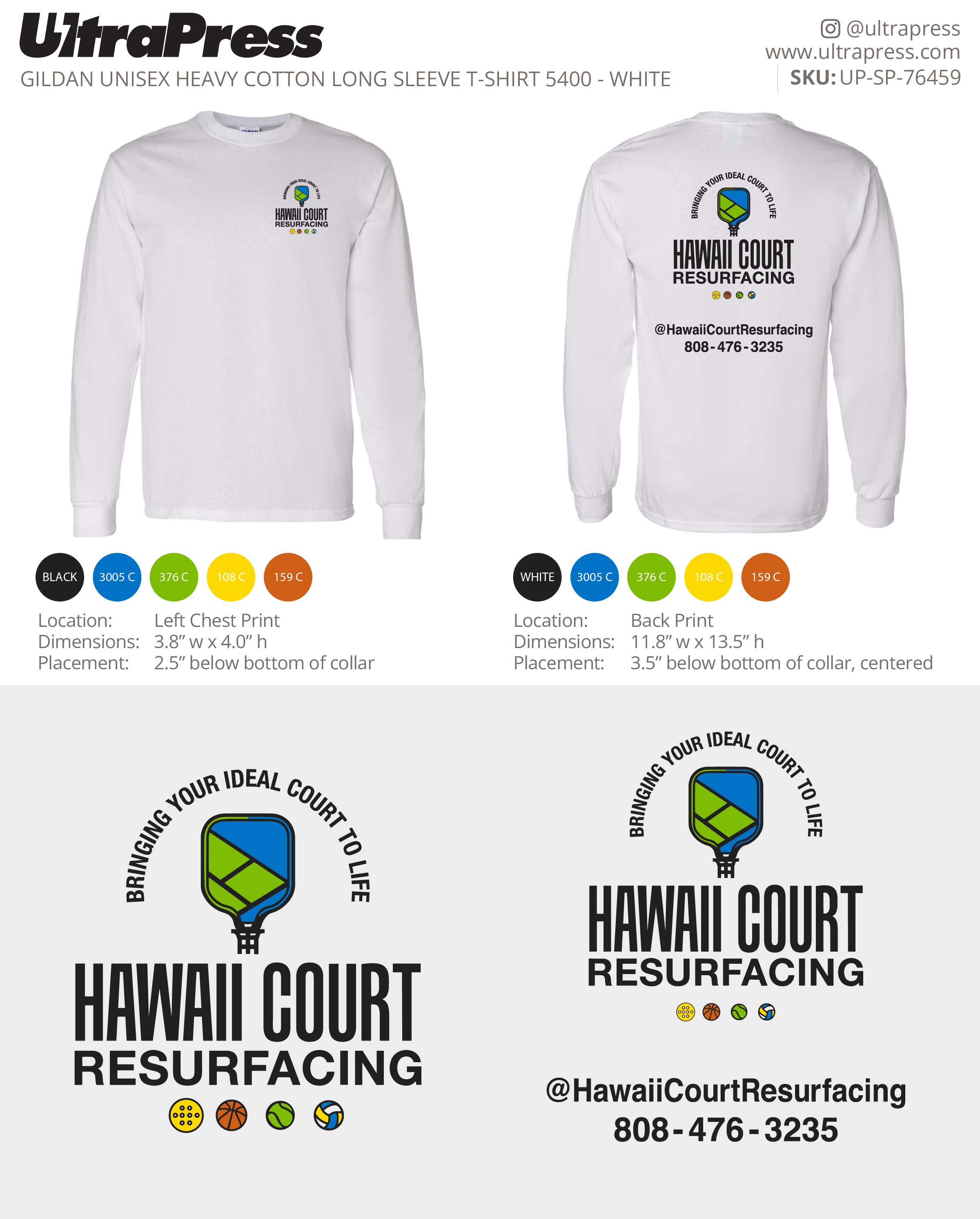 UP-SP-76459 Jose Andre Tapia - Hawaii Court Resurfacing 48 Min Qty (Bulk)