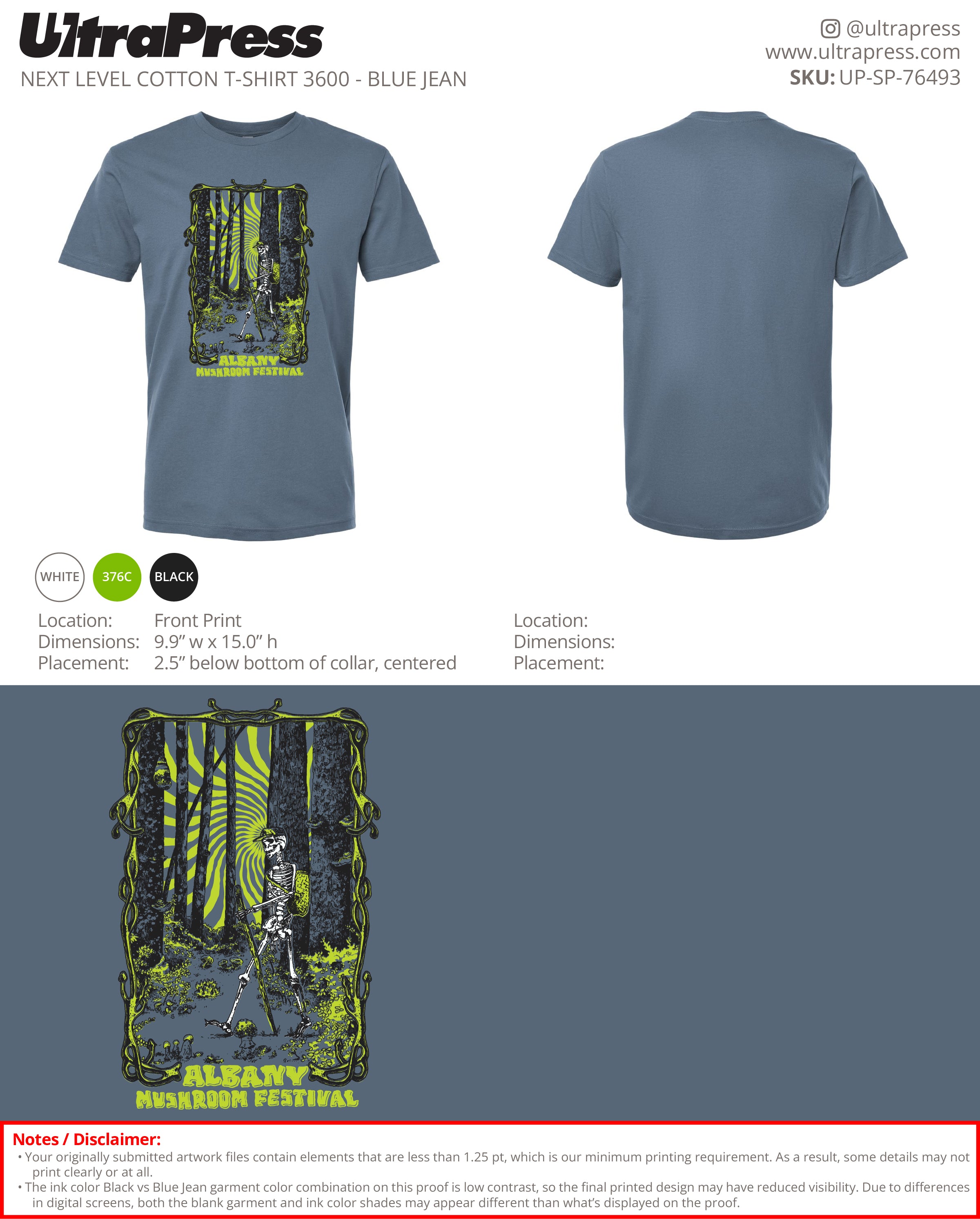 UP-SP-76493 Albany Mushroom Festival - Alyssa Nydegger 100 Min Qty (Bulk)