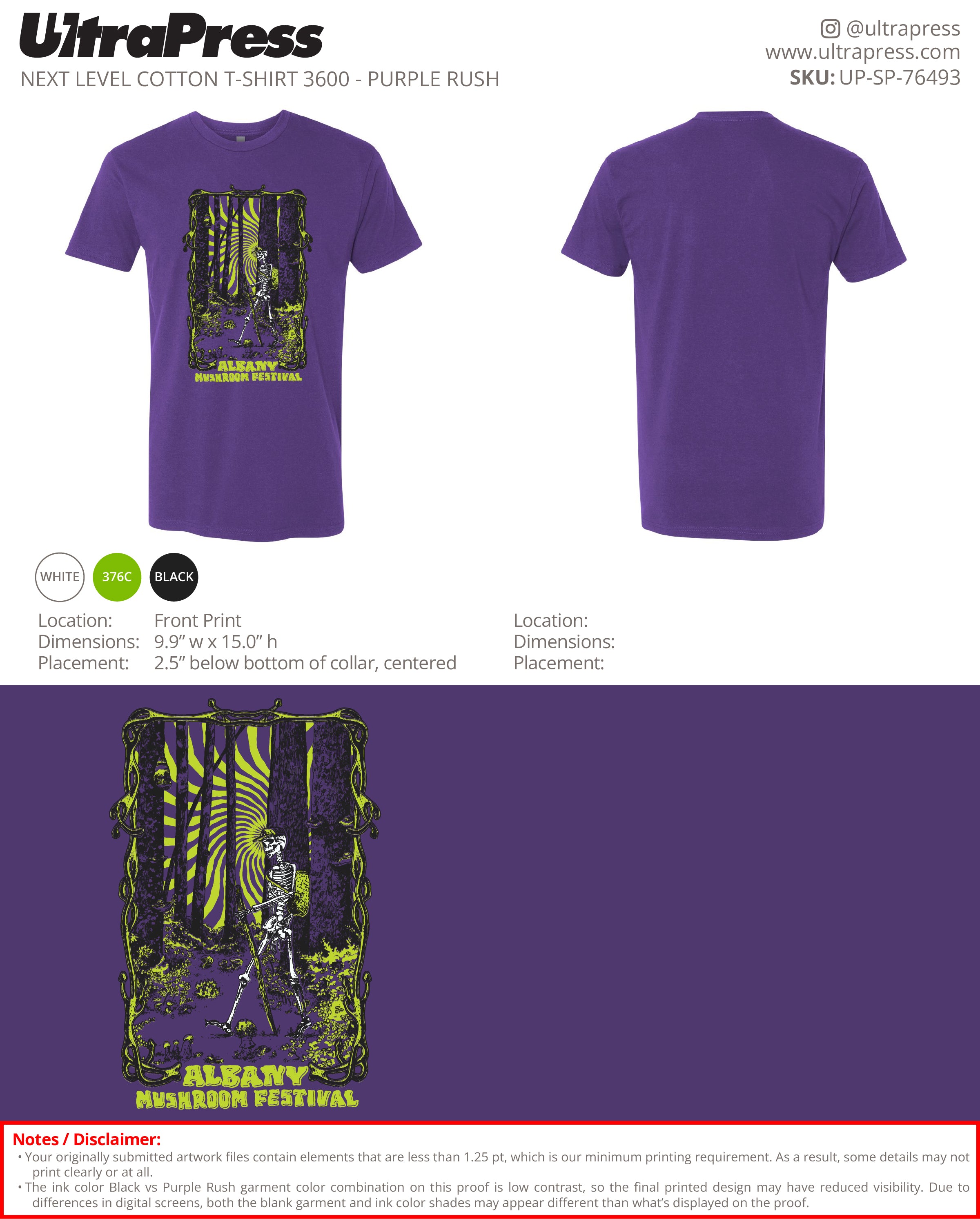 UP-SP-76493 Albany Mushroom Festival - Alyssa Nydegger 100 Min Qty (Bulk)