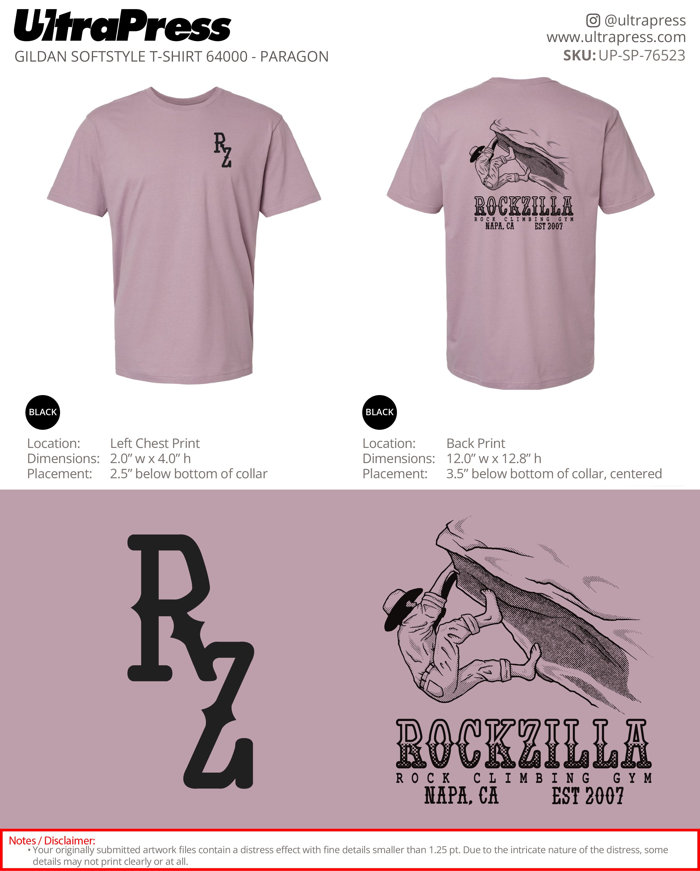 UP-SP-76523 Rockzilla - Dylan Robertson 100 Min Qty (Bulk)