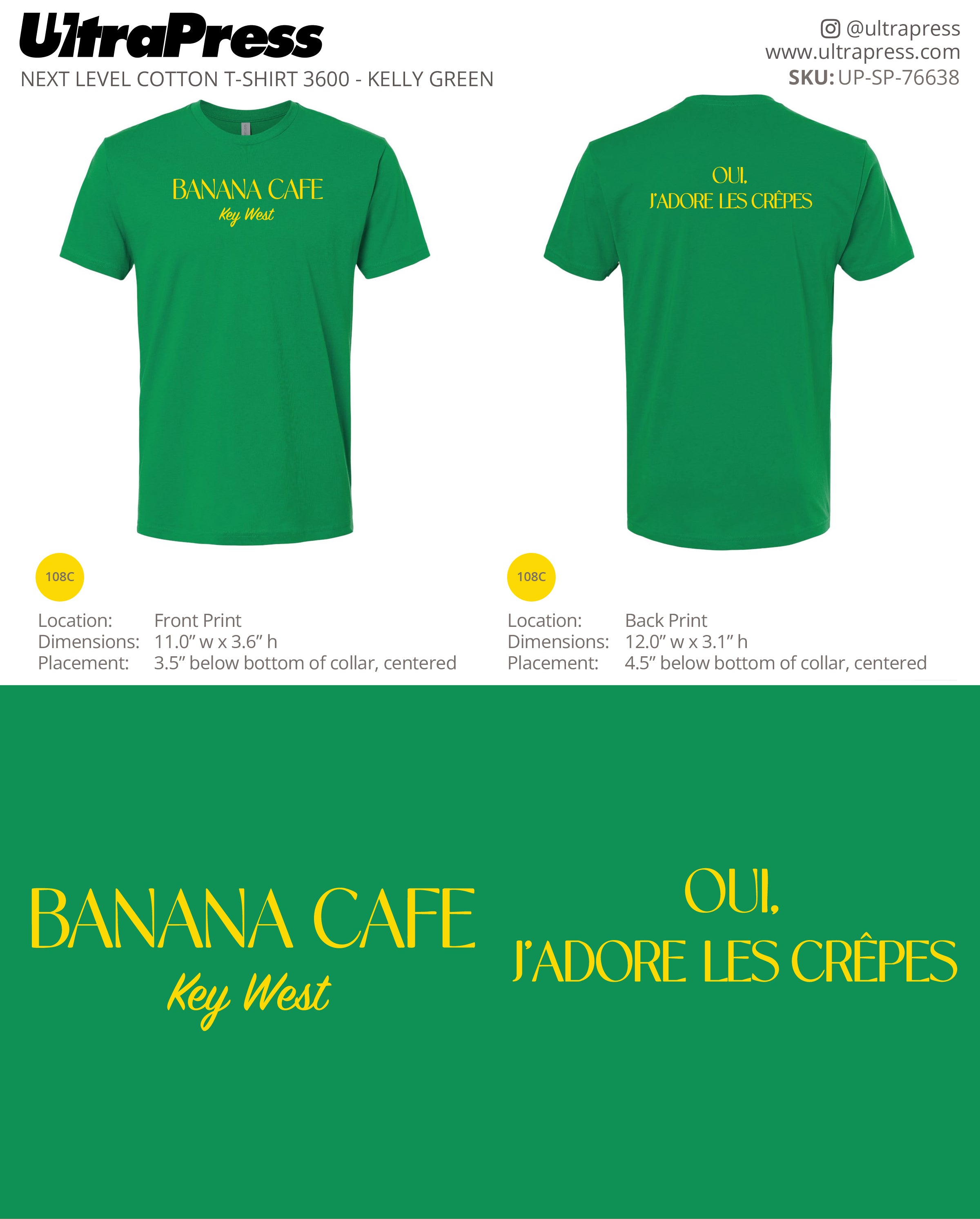 UP-SP-76638 Banana Cafe (Yelow Logo) - Amanda Dawicki 100 Min Qty (Bulk)