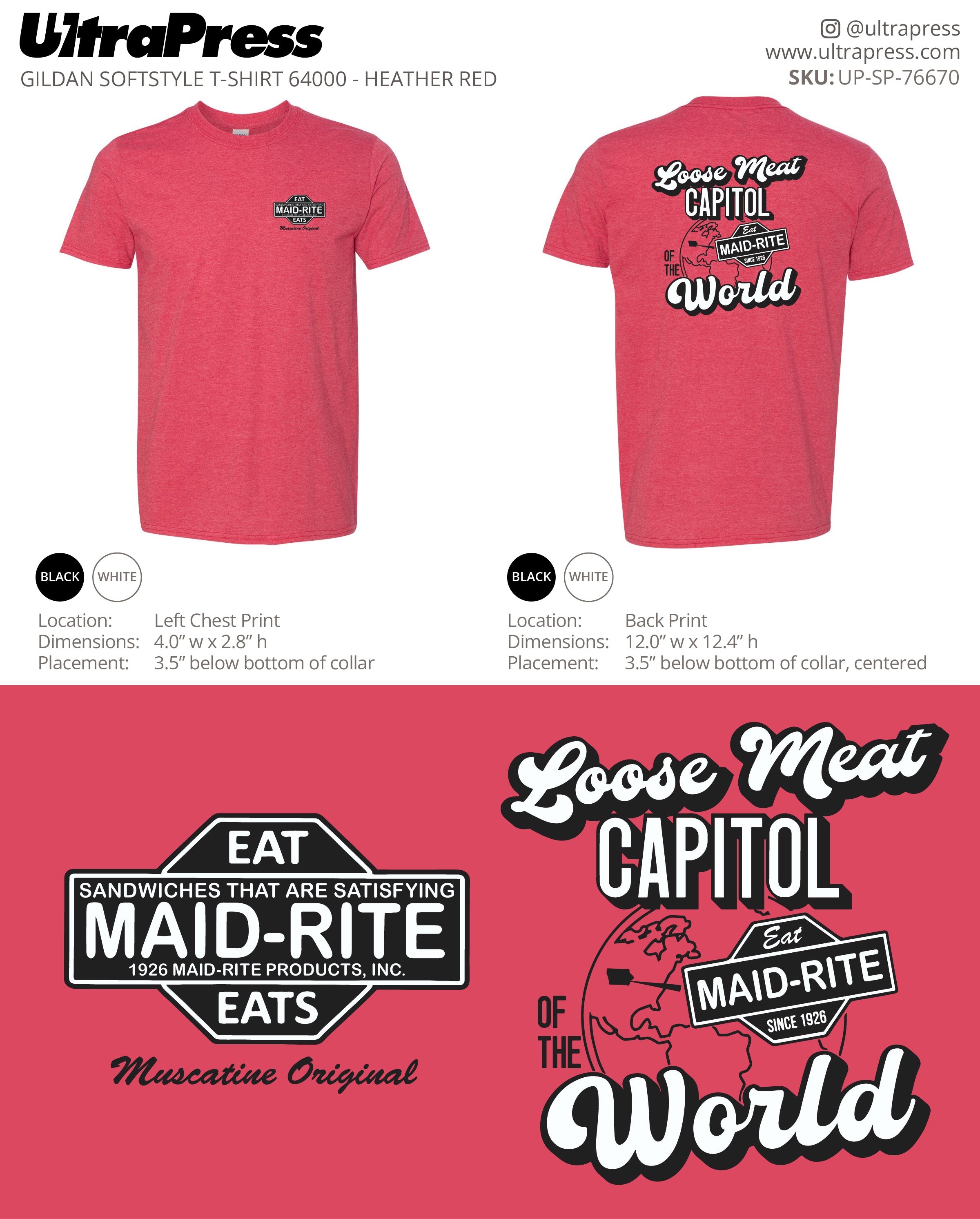 UP-SP-76670 Maid-Rite Muscatine Original - Steve Meyer 100 Min Qty (Bulk)