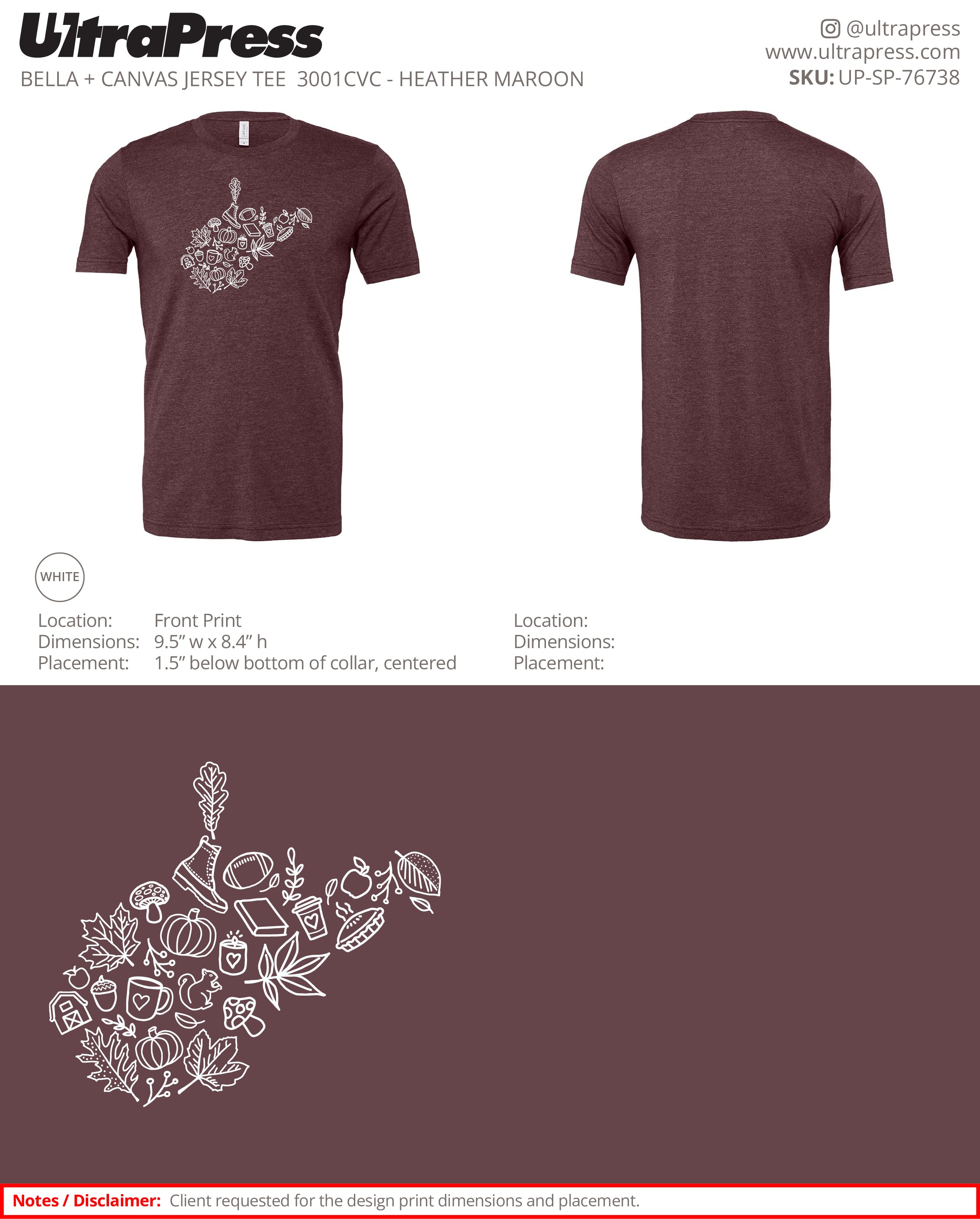 UP-SP-76738 WV Fall Shirt - Jenna Reed 100 Min Qty (Bulk)