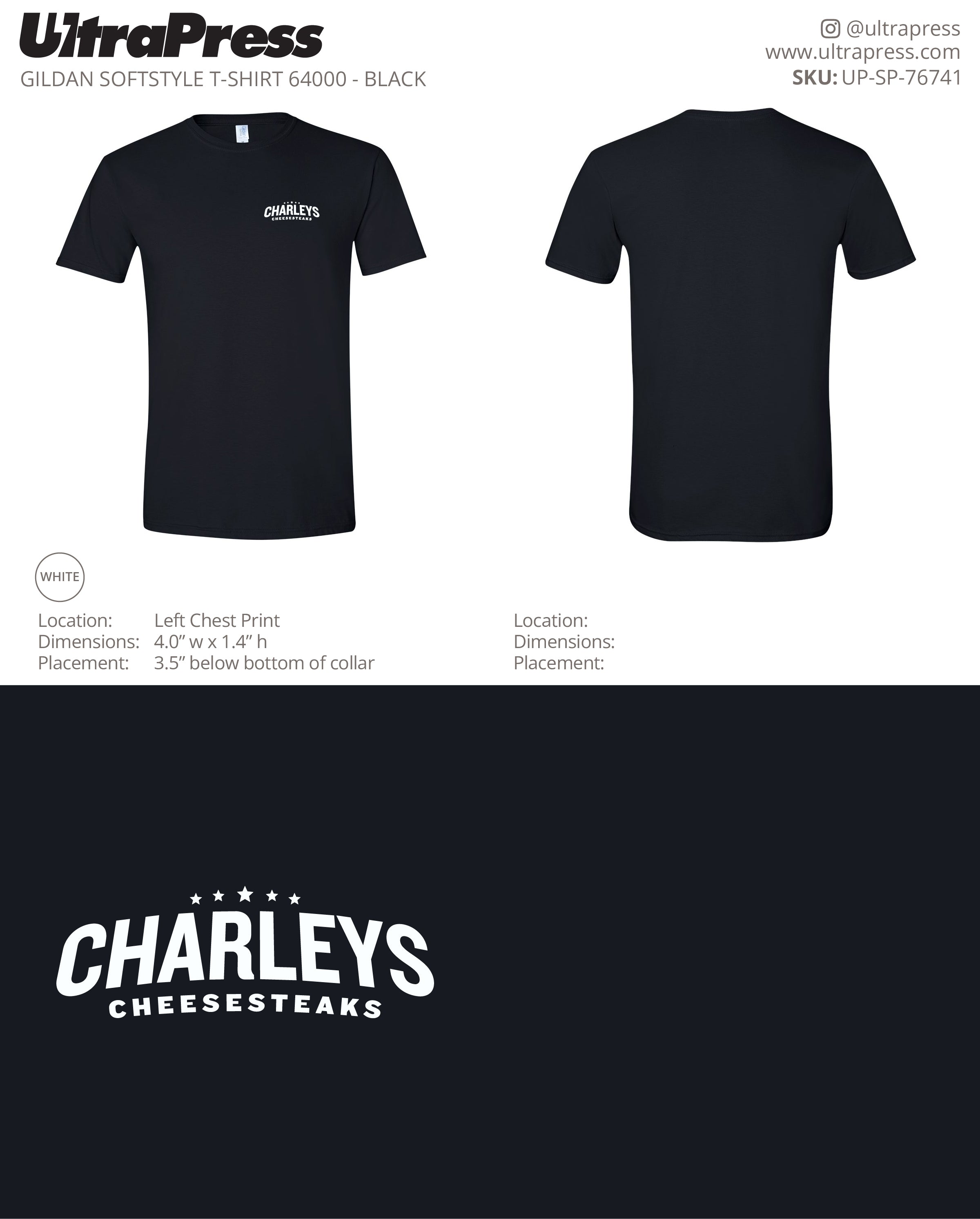 UP-SP-76741 Charley's Cheesesteak & Wings - Falgun Patel 100 Min Qty (Bulk)