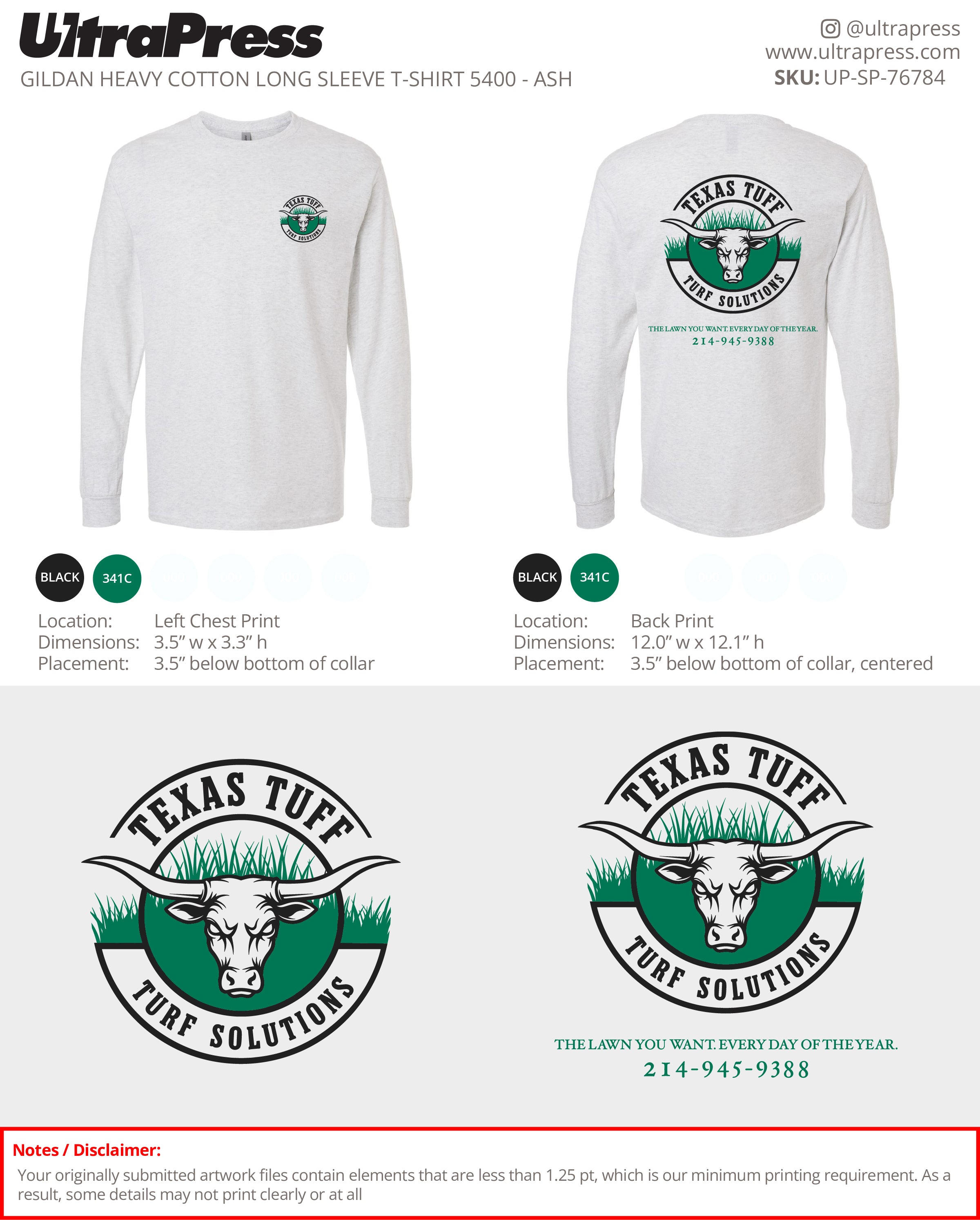 UP-SP-76784 Texas Tuff Turf Solutions - Chris Tsourides 50 Min Qty (Bulk)