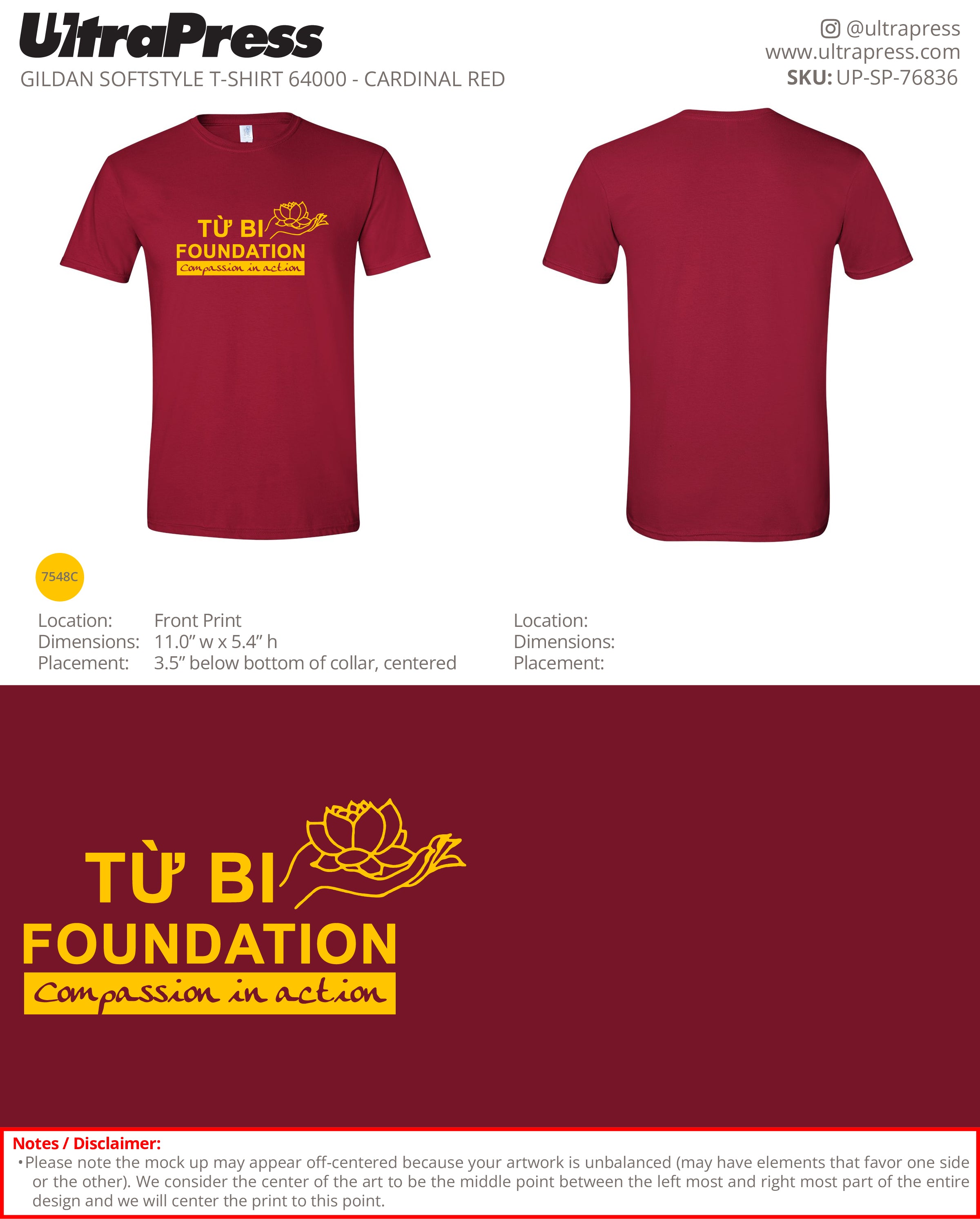 UP-SP-76836 Tu Bi Foundation (Front Print Only) - Lieu Duyen 30 Min Qty (Bulk)