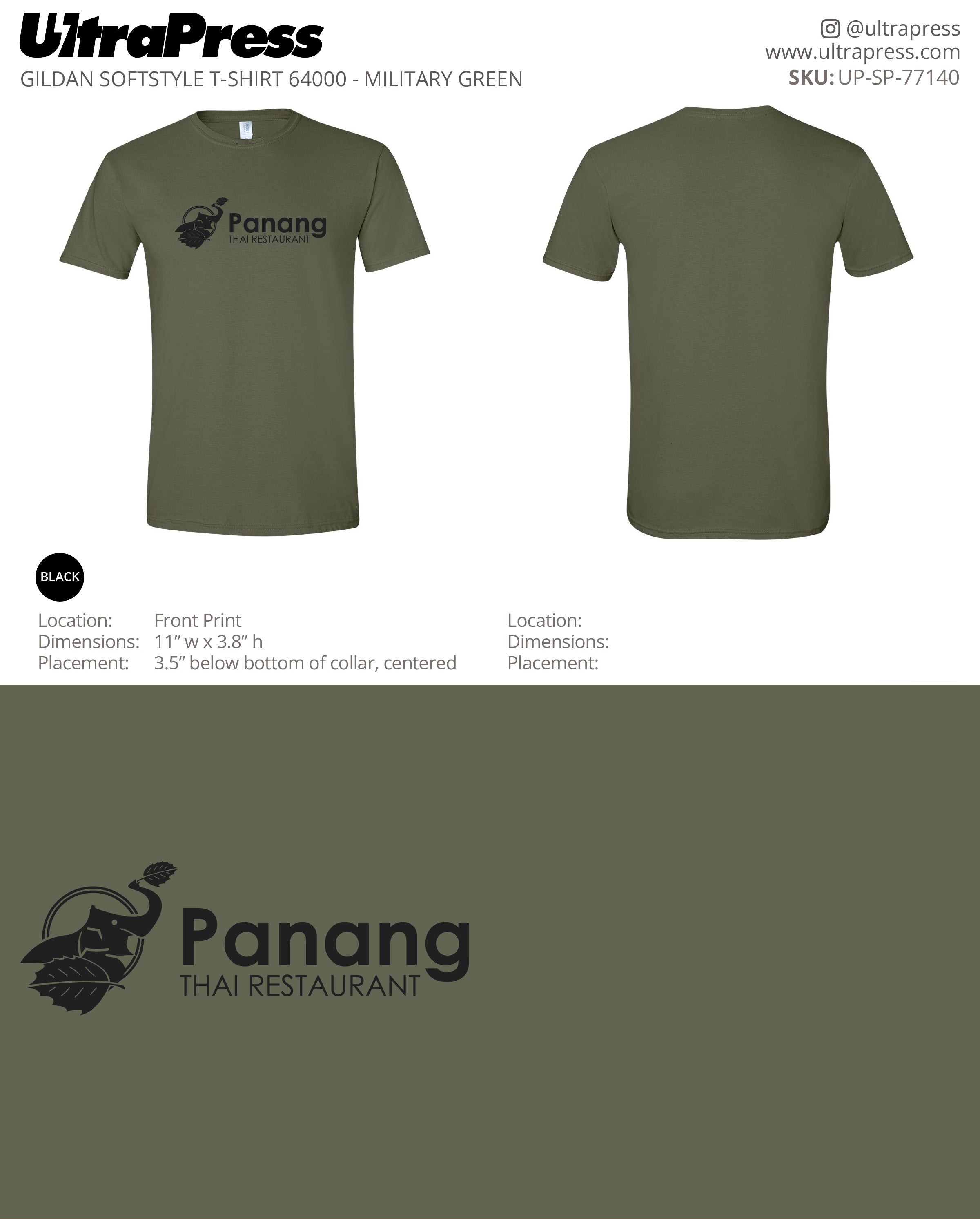 UP-SP-77140 Panang Thai Restaurant (Black Ink) - Toan M Chan 100 Min Qty (Bulk)