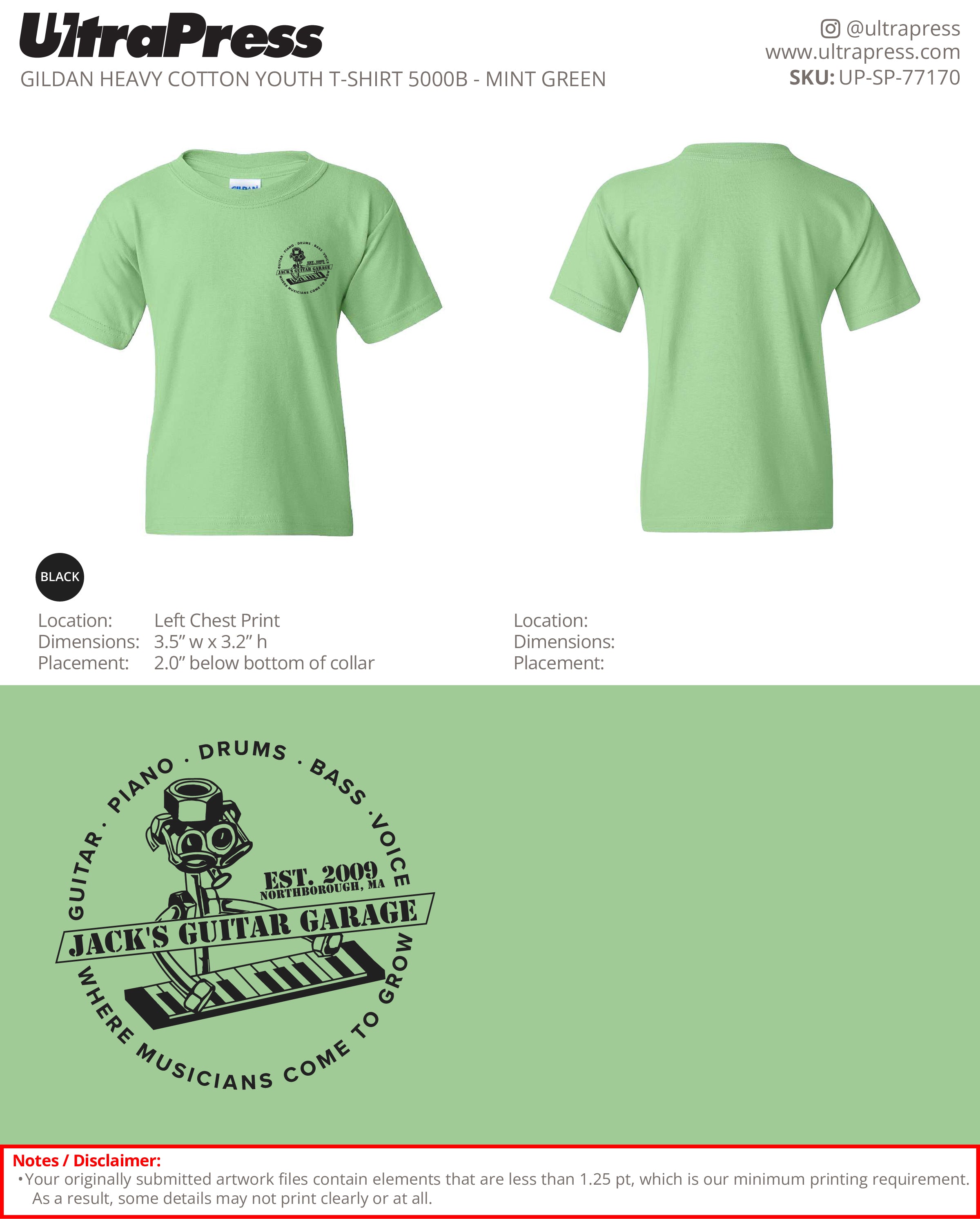 UP-SP-77170 Piano Design - Jack's Guitar Garage 100 Min Qty (Bulk)