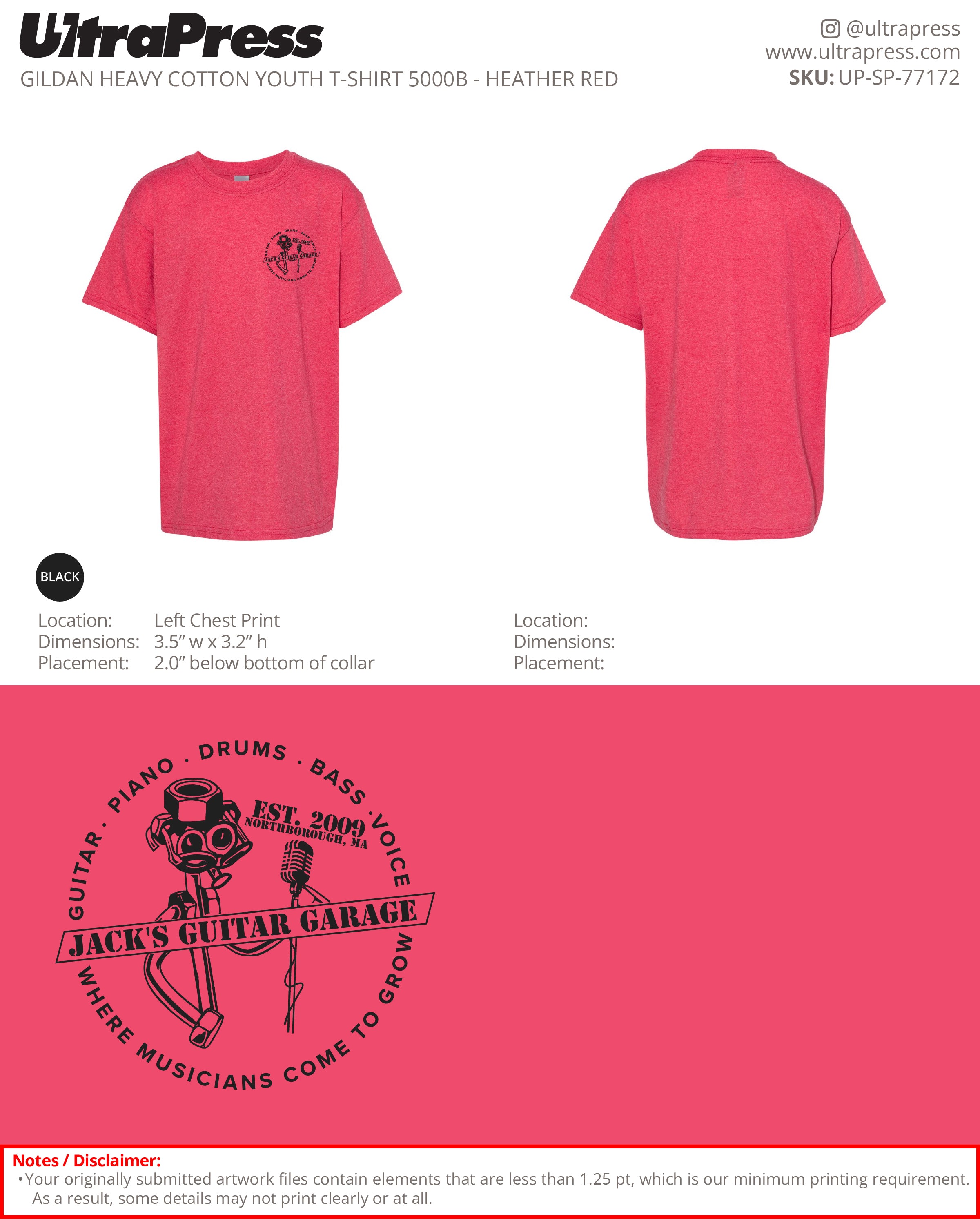 UP-SP-77172 Voice Design - Jack's Guitar Garage 100 Min Qty (Bulk)