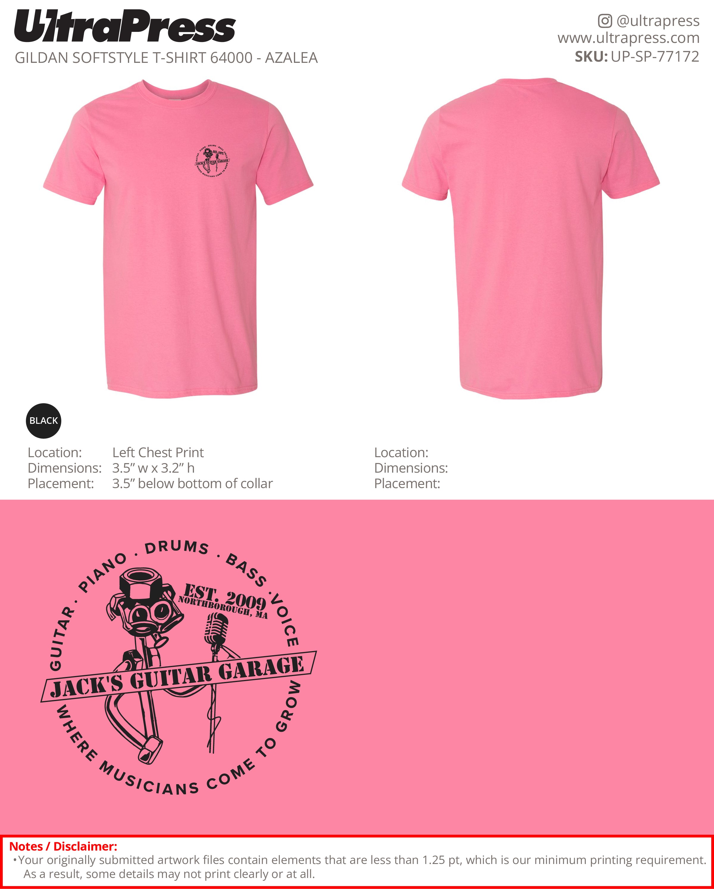 UP-SP-77172 Voice Design - Jack's Guitar Garage 100 Min Qty (Bulk)