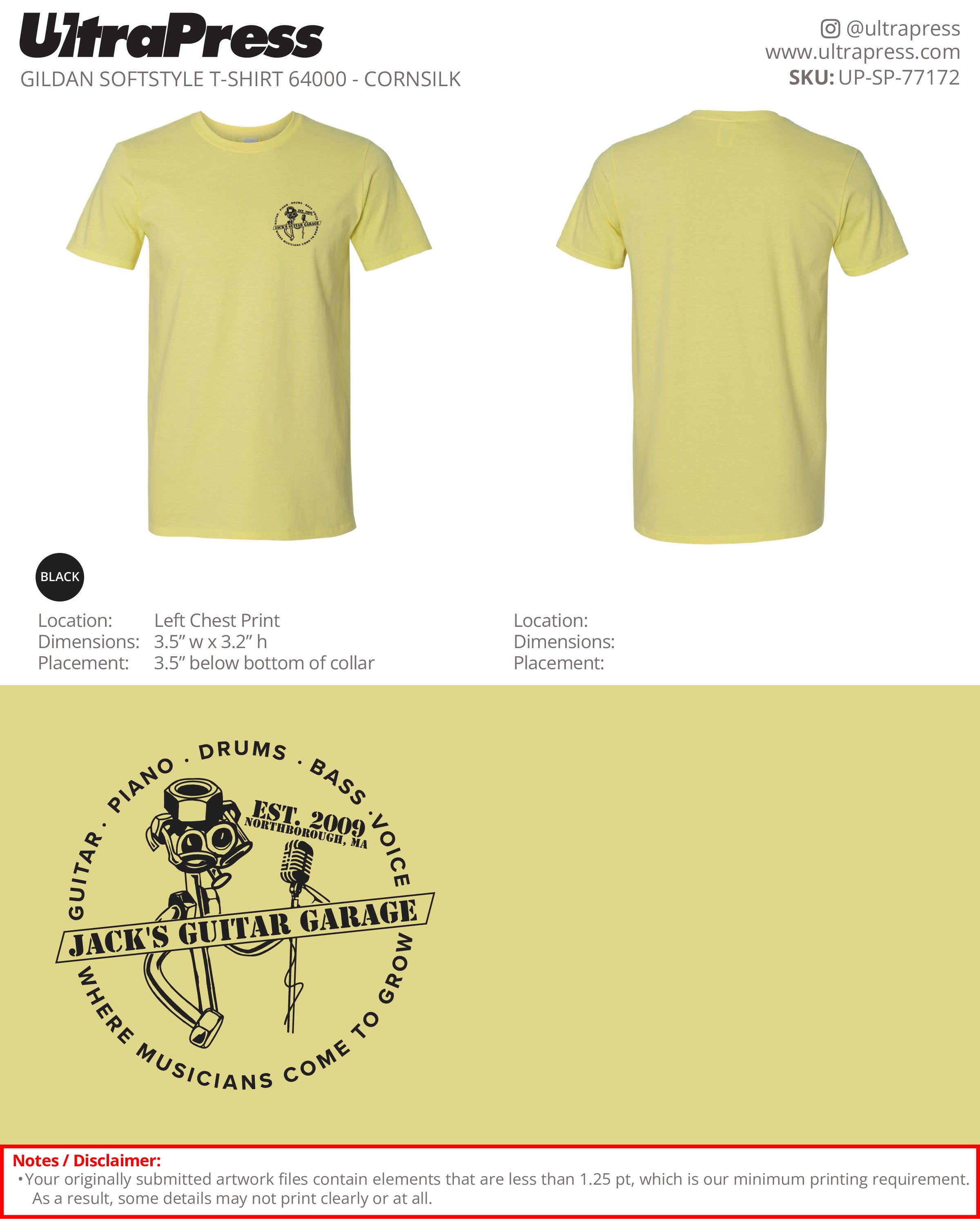 UP-SP-77172 Voice Design - Jack's Guitar Garage 100 Min Qty (Bulk)