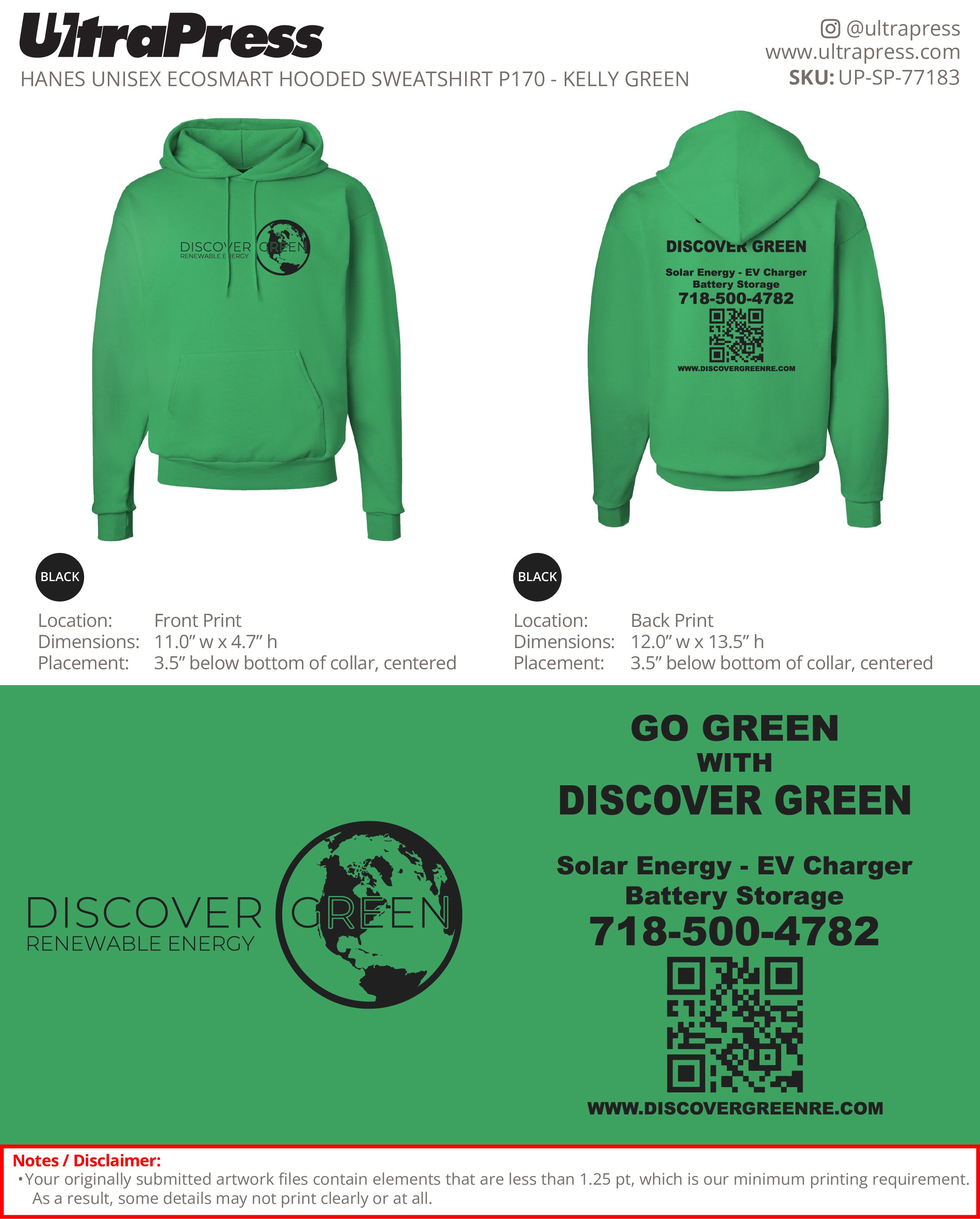 UP-SP-77183 Go Green With Discover Green - Shane Bridgmanhen 50 Min Qty (Bulk)
