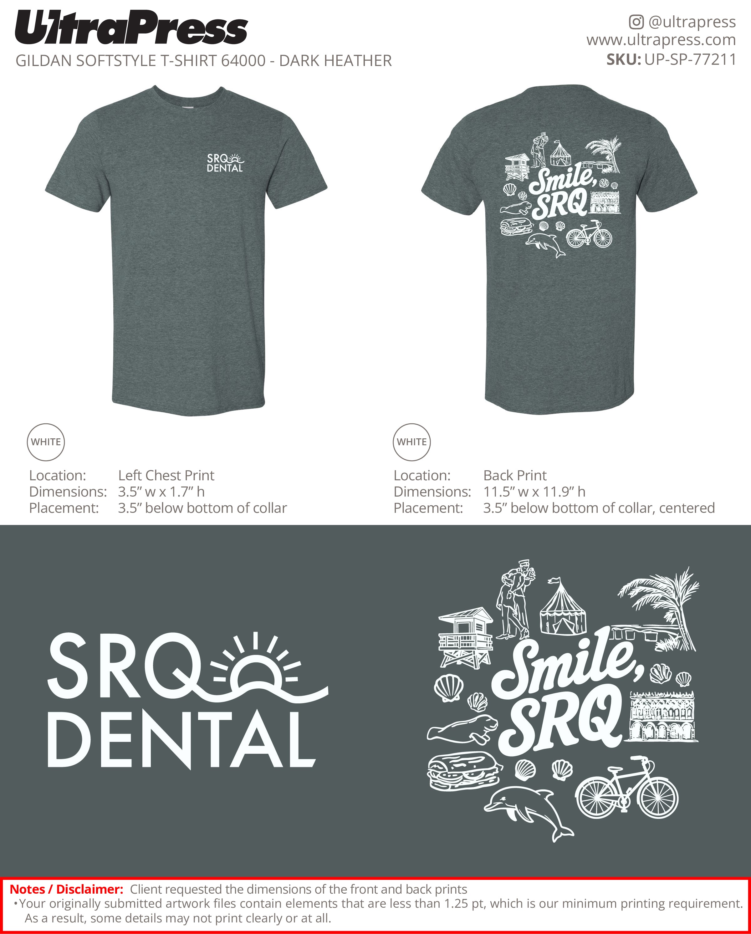 UP-SP-77211 SRQ Dental - Danielle Davis 100 Min Qty (Bulk)