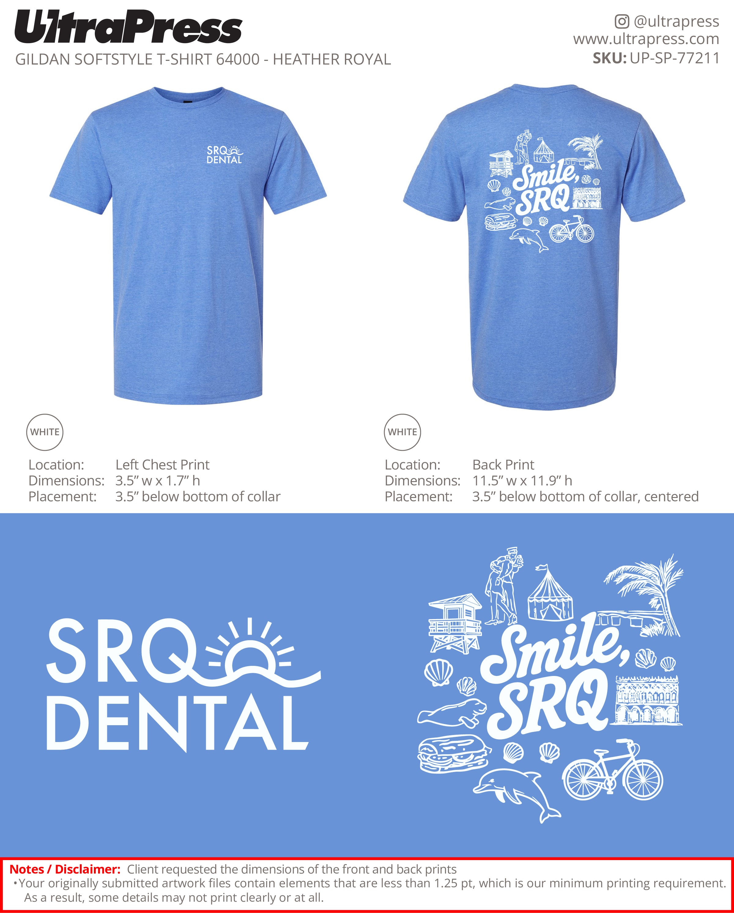 UP-SP-77211 SRQ Dental - Danielle Davis 100 Min Qty (Bulk)