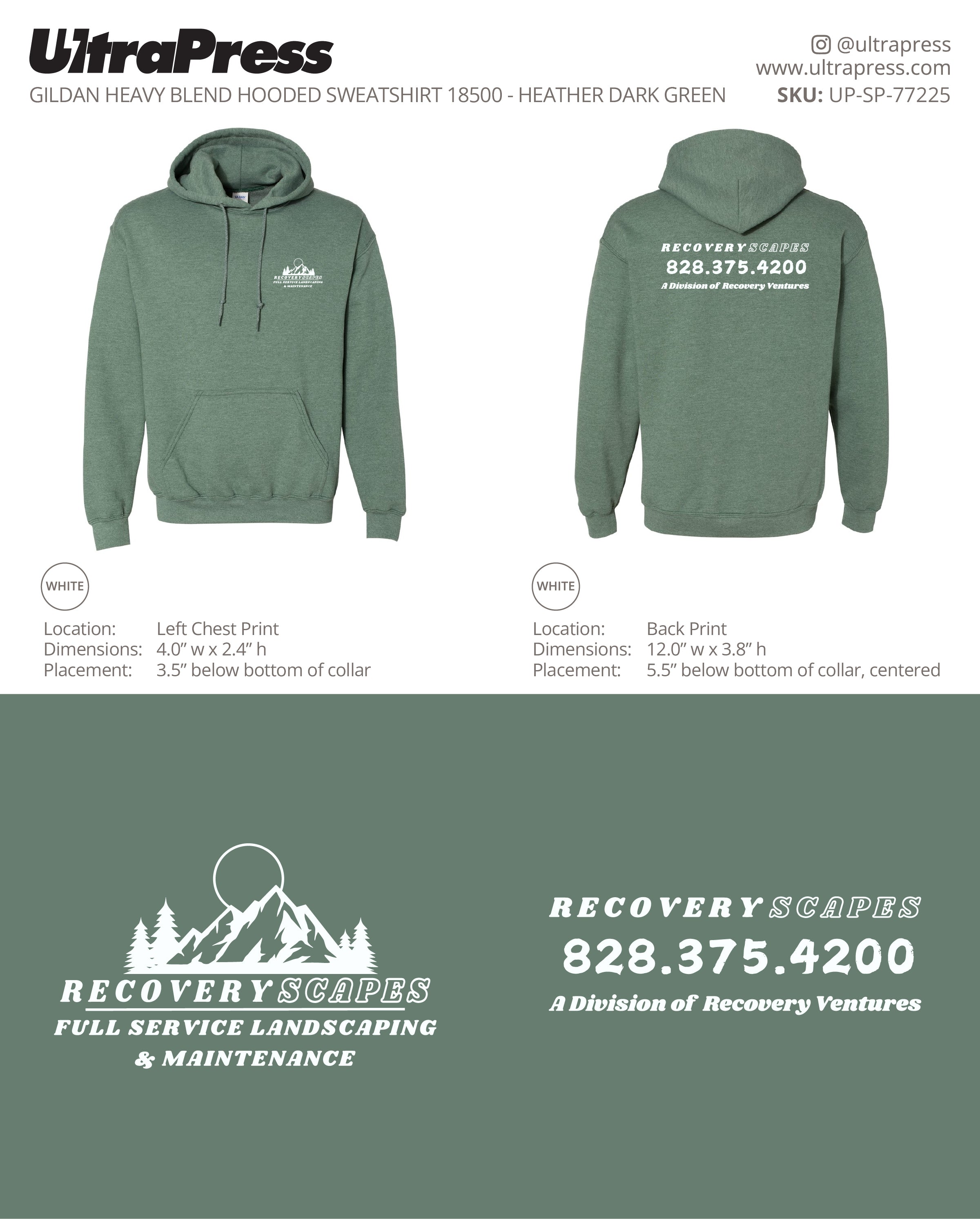 UP-SP-77225 Recovery Scapes Hoodies - Mike Fort - 50 Min Qty Package Deal (Bulk)