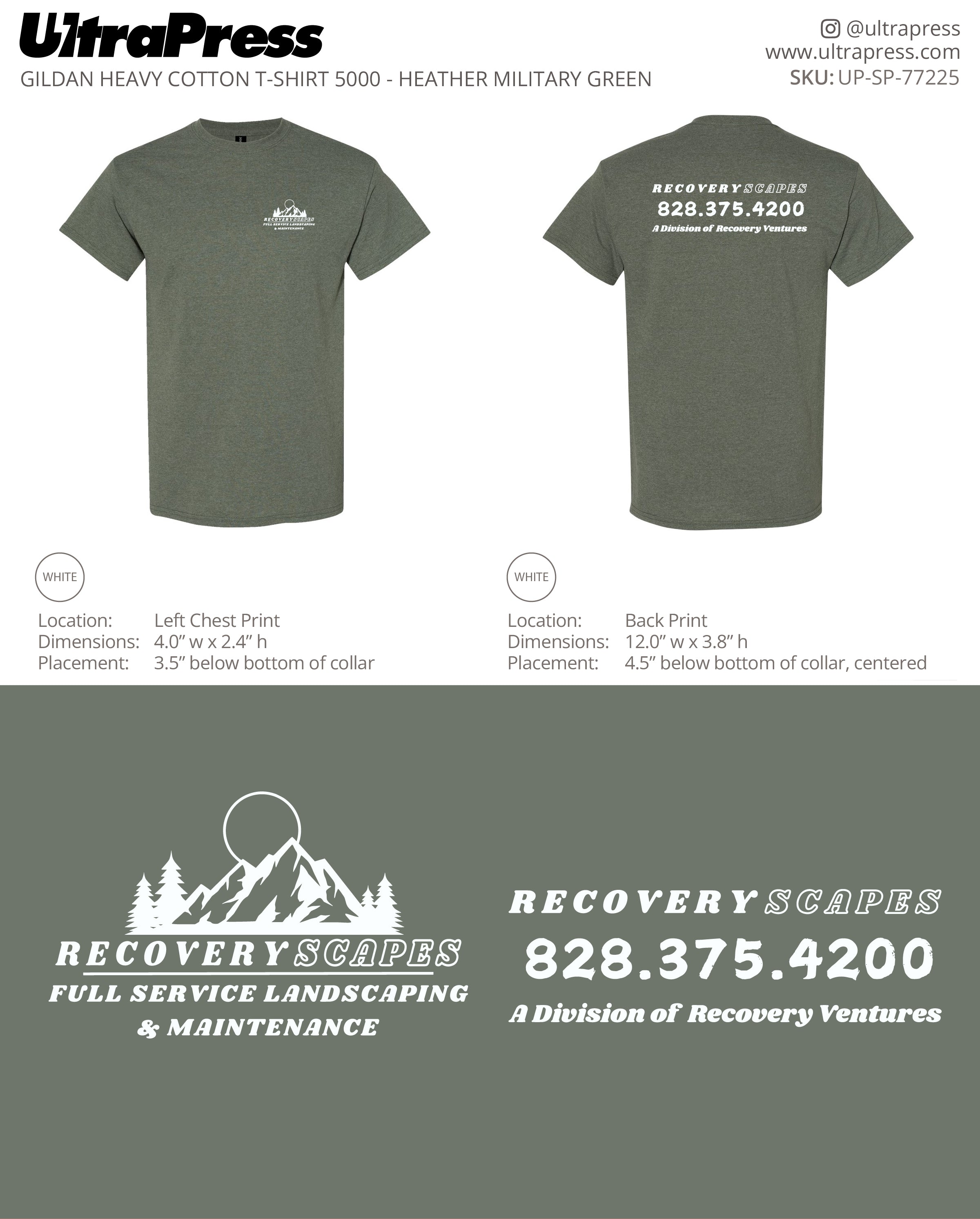 UP-SP-77225 Recovery Scapes T-shirts - Mike Fort 50 Pieces Package Deal (Bulk)