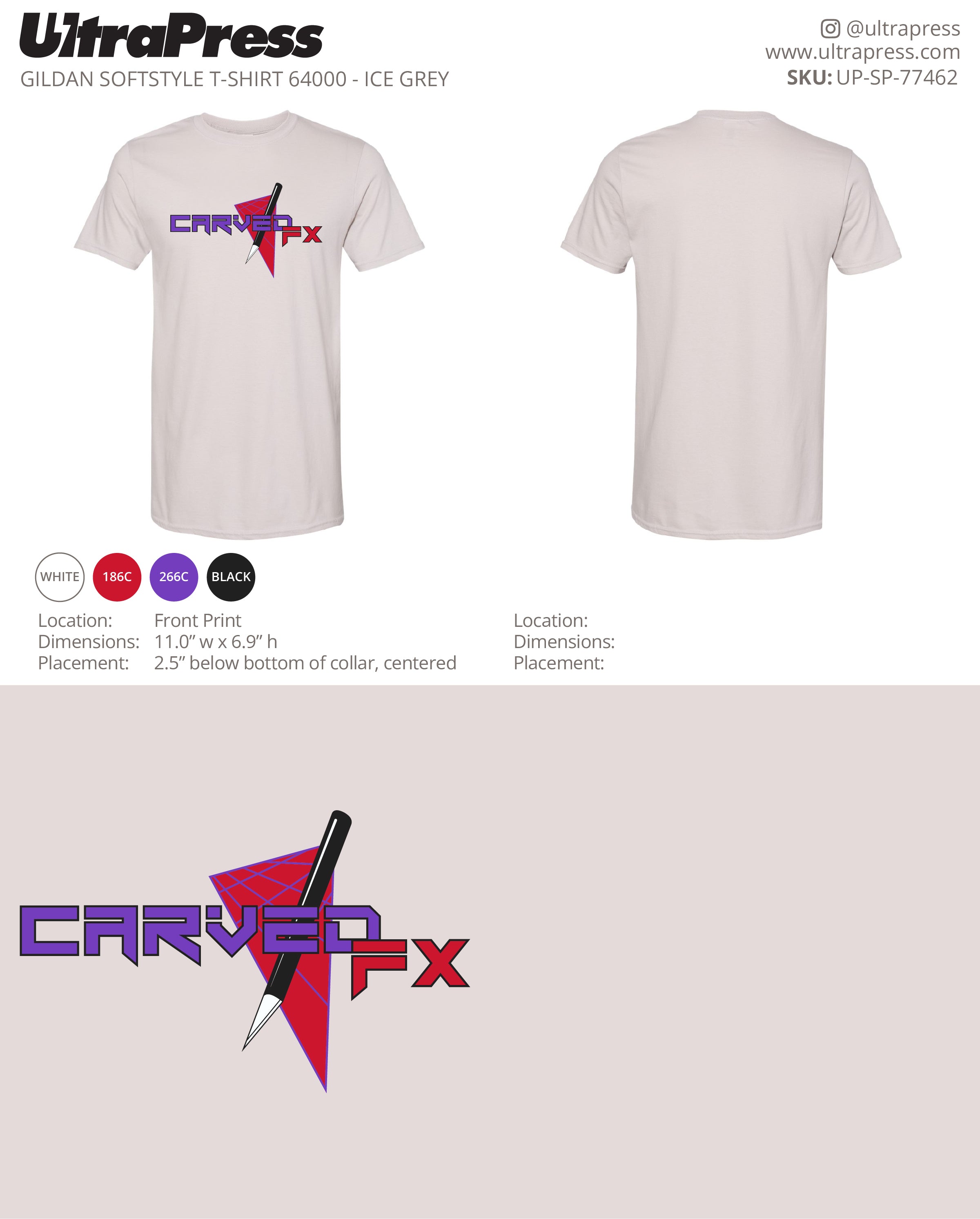 UP-SP-77462 Carved FX T-Shirts - Paulina Goff 100 Min Qty (Bulk)