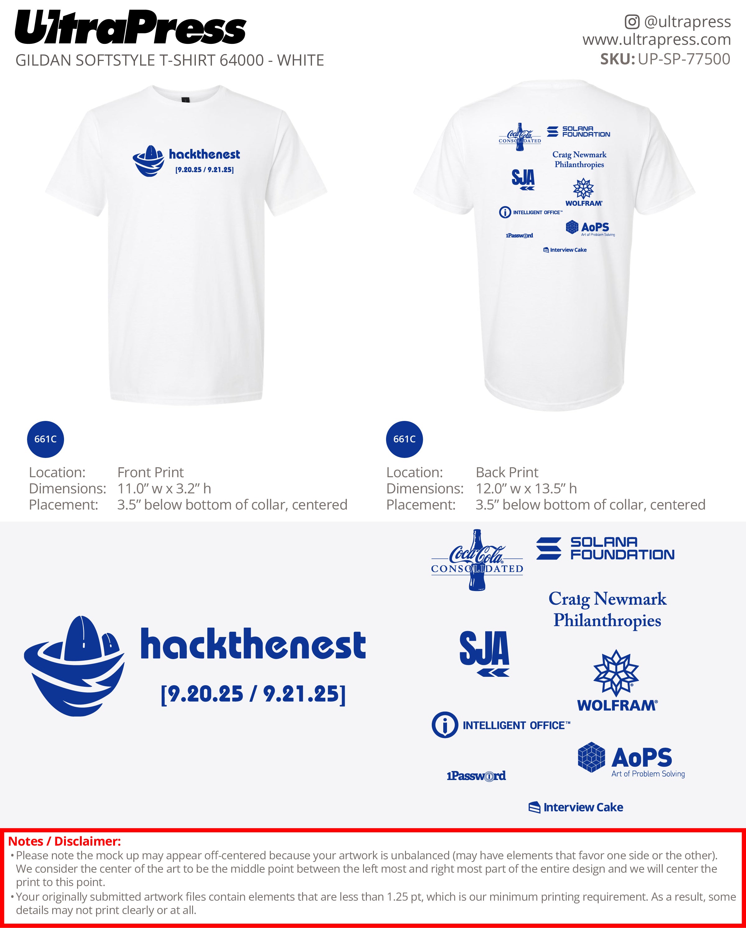 UP-SP-77500 Hack the Nest 2025 - Daniel Gao 100 Min Qty (Bulk)