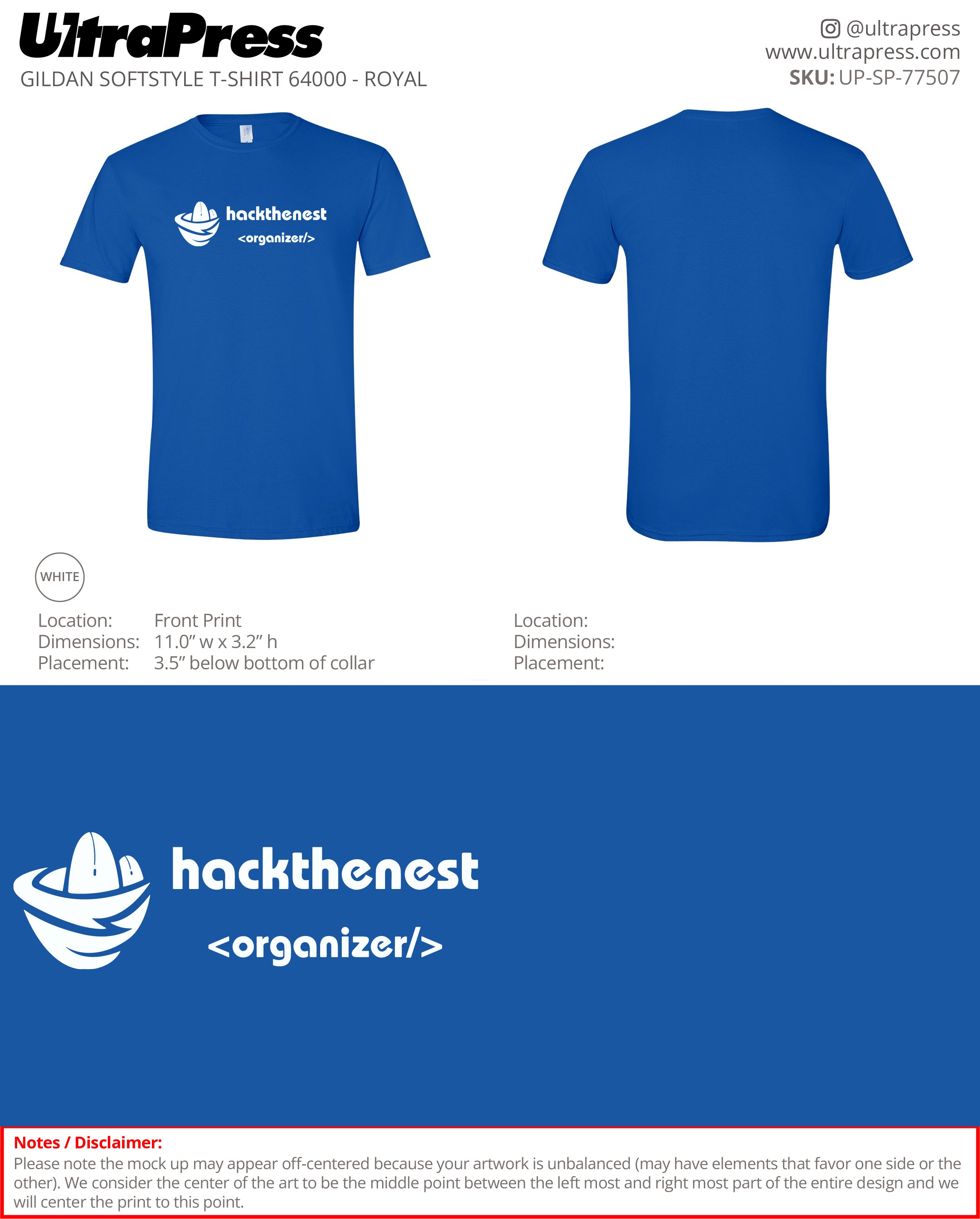 UP-SP-77507 Hack the Nest 2025 Organizers - Daniel Gao 24 Min Qty (Bulk)