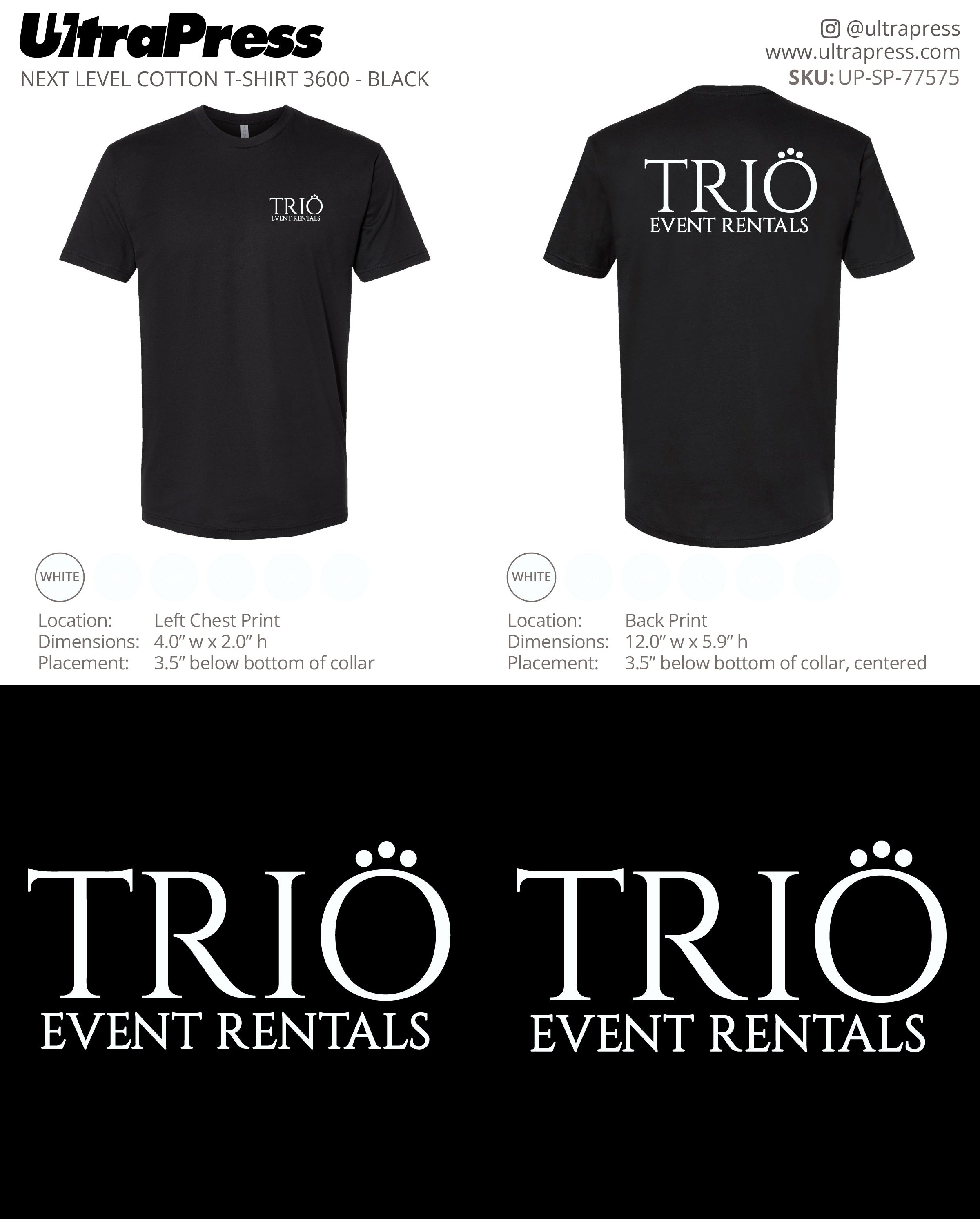 UP-SP-77575 Trio Event Rentals - Tomer Shaham 100 Pieces Package Deal (Bulk)