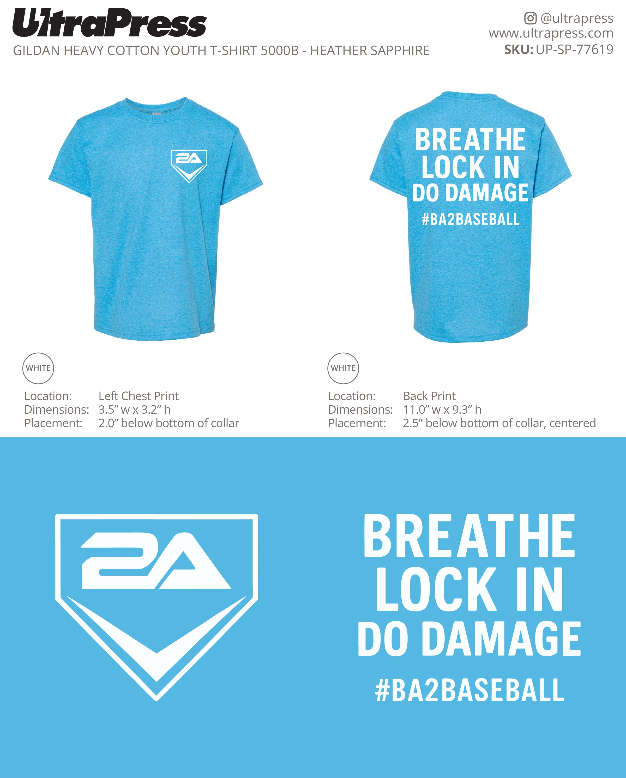 UP-SP-77619 #BA2BASEBALL - BREATHE Greensboro Yard Goats 100 Min Qty (Bulk)