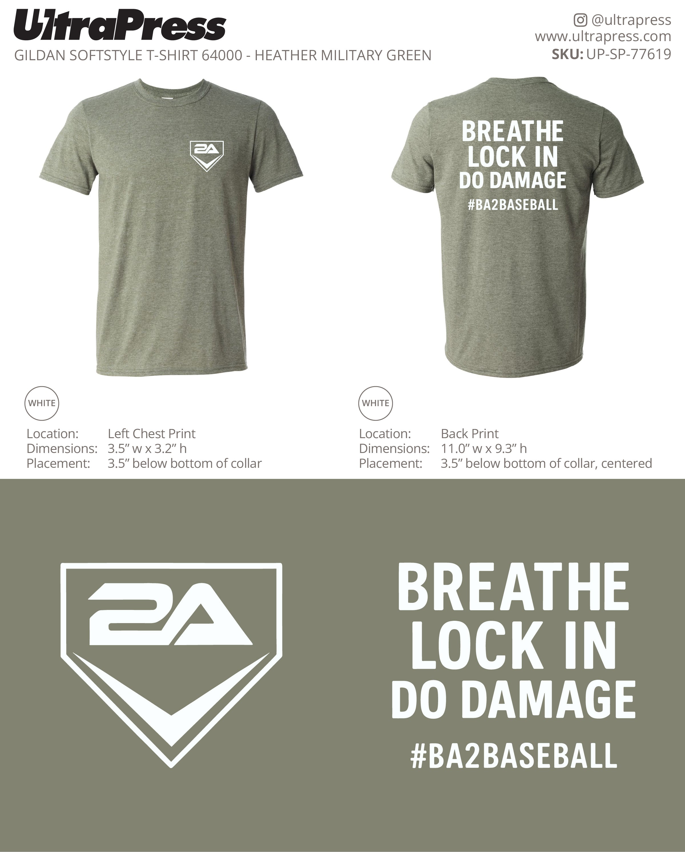 UP-SP-77619 #BA2BASEBALL - BREATHE Greensboro Yard Goats 100 Min Qty (Bulk)