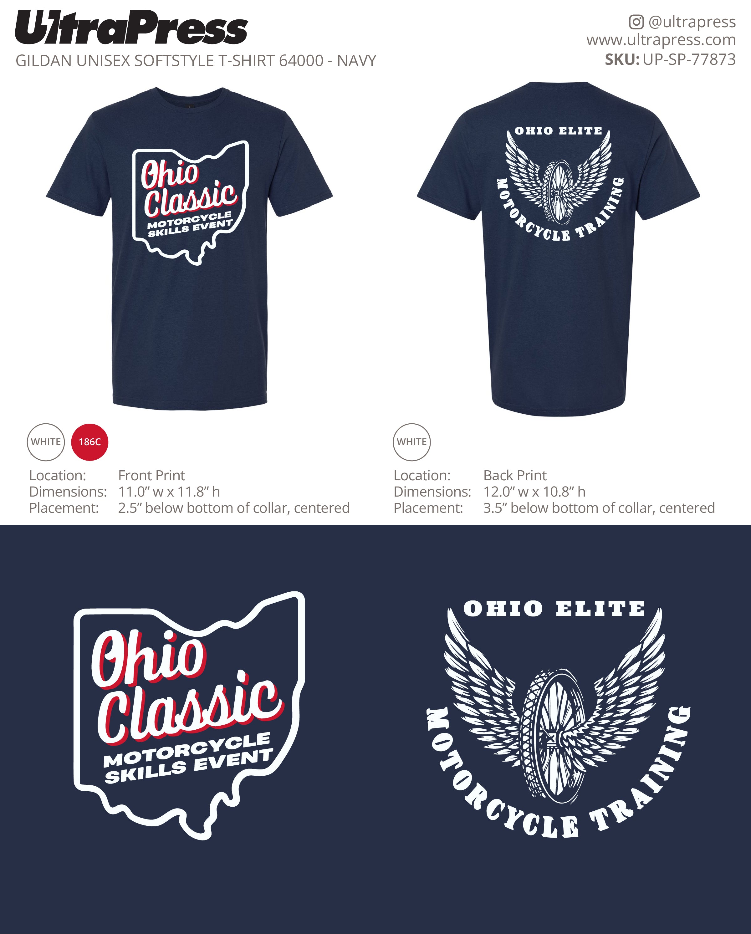 UP-SP-77873 Ohio Classic Motorcyle Event - Martin Gray 100 Min Qty (Bulk)