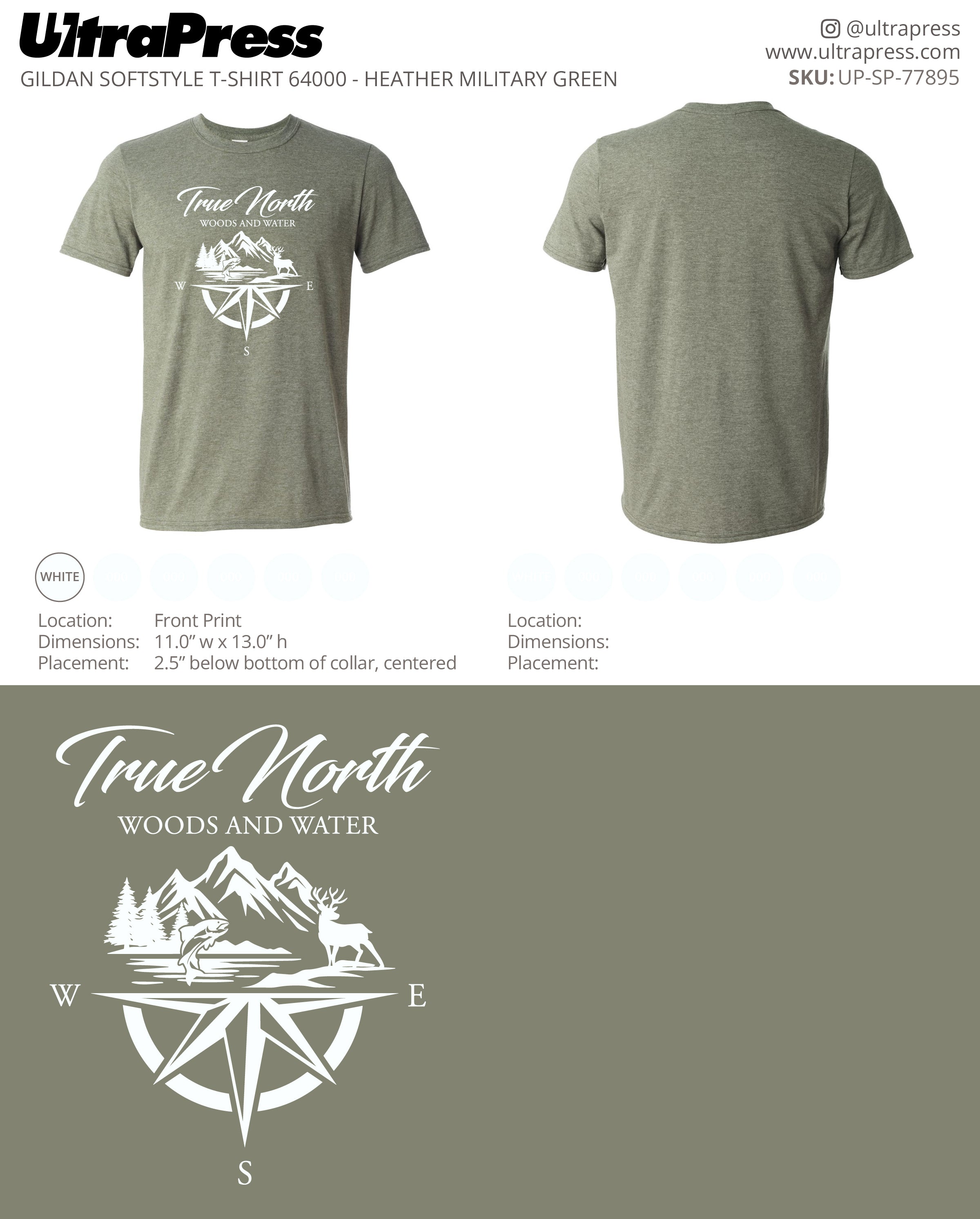 UP-SP-77895 True North (White Logo) - Daniel Cowan 100 Min Qty (Bulk)