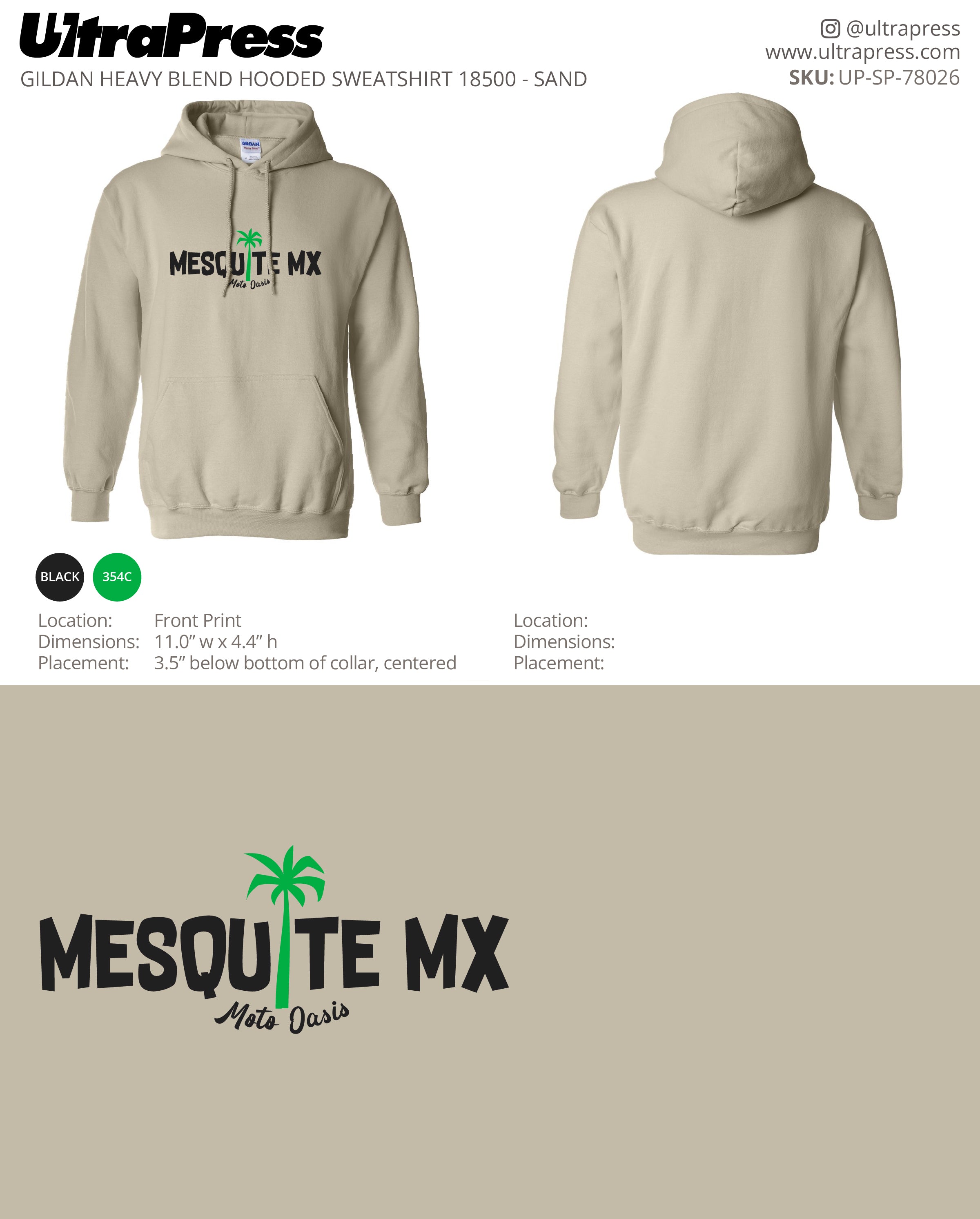 UP-SP-78026 Mesquite MX (Sand Hoodie) - Courtney Brough 50 Min Qty (Bulk)