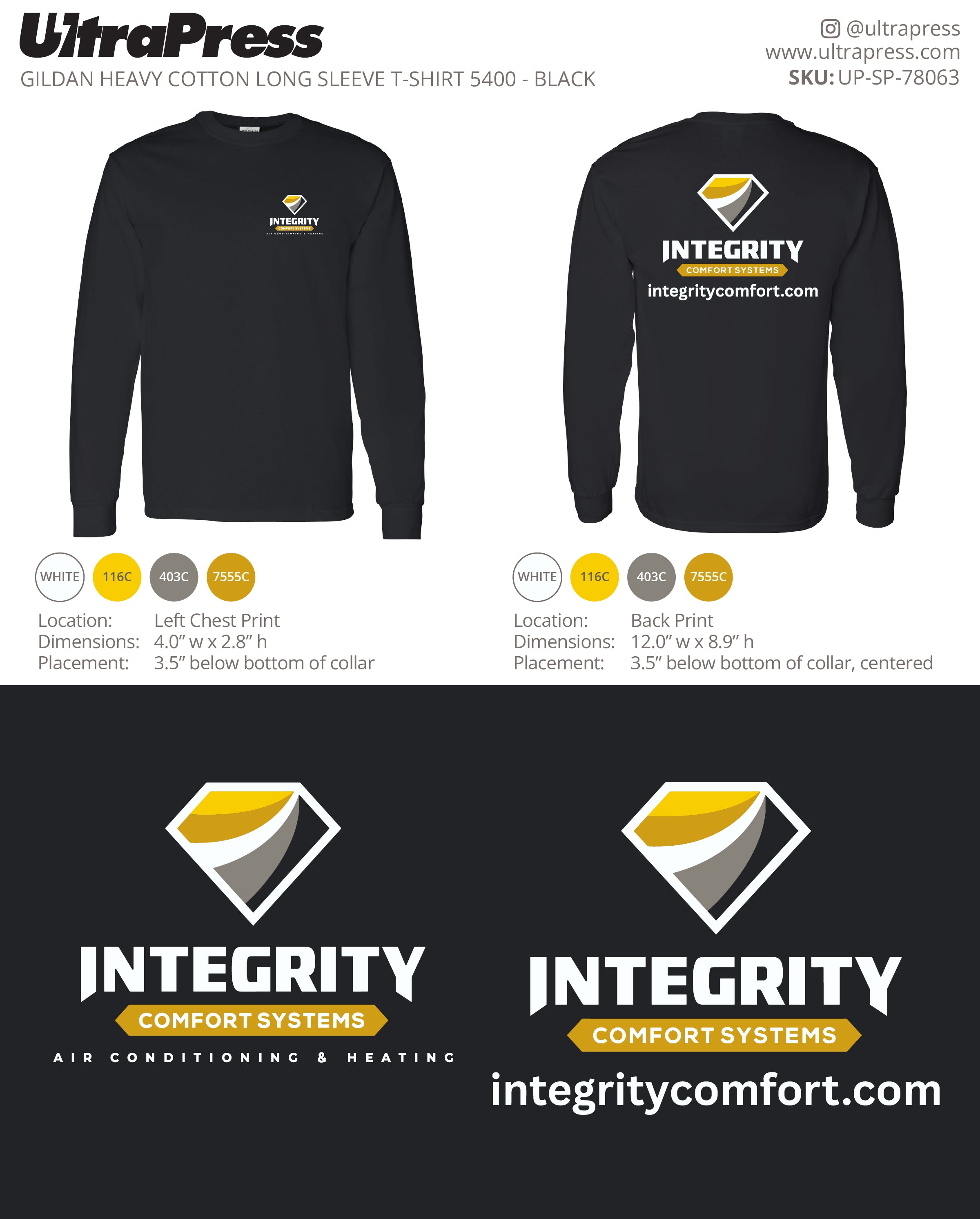 UP-SP-78063 Integrity Comfort Systems - Hillary Dallas 50 Min Qty (Bulk)