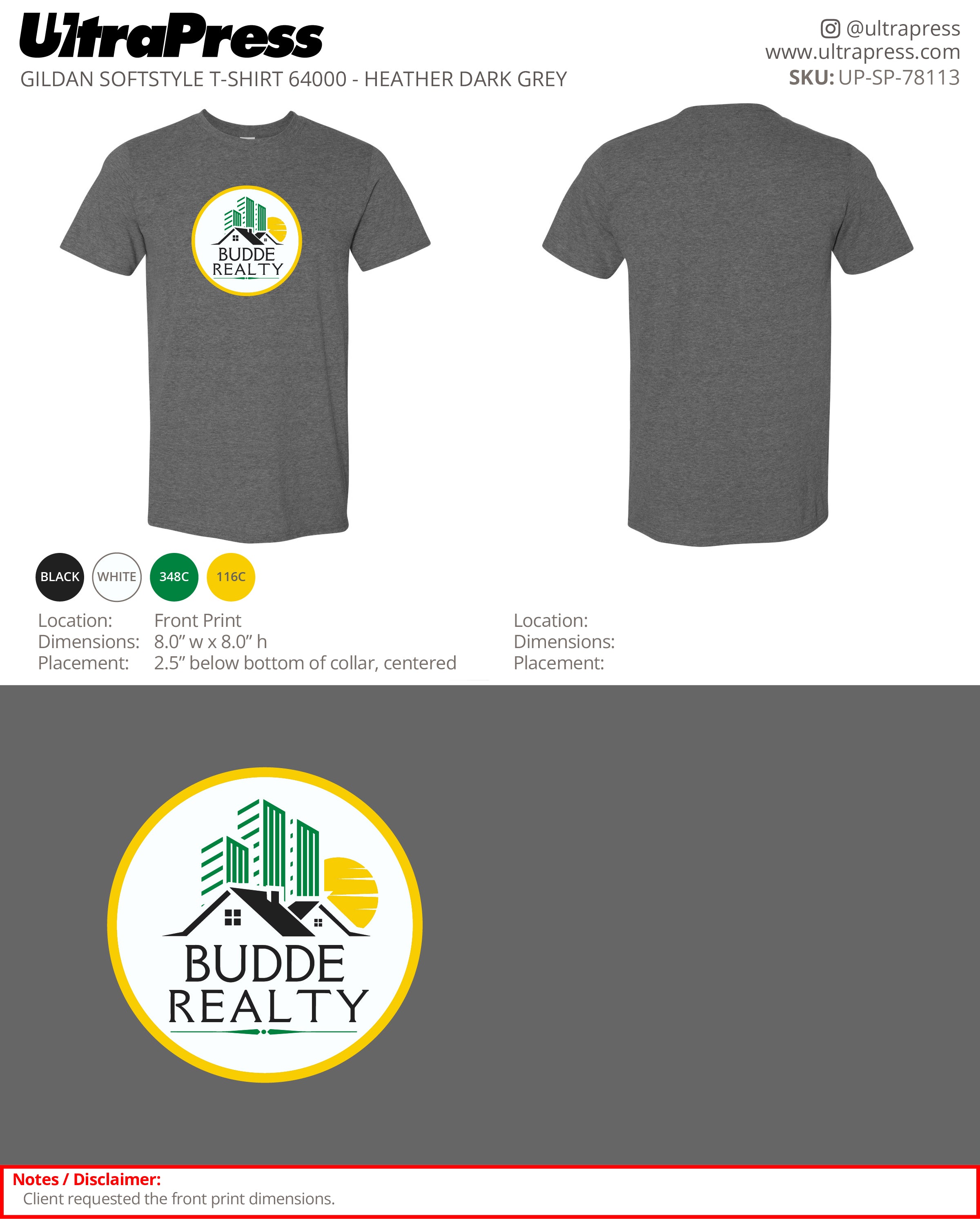 UP-SP-78113 Budde Realty - Melanie Budde 100 Min Qty (Bulk)